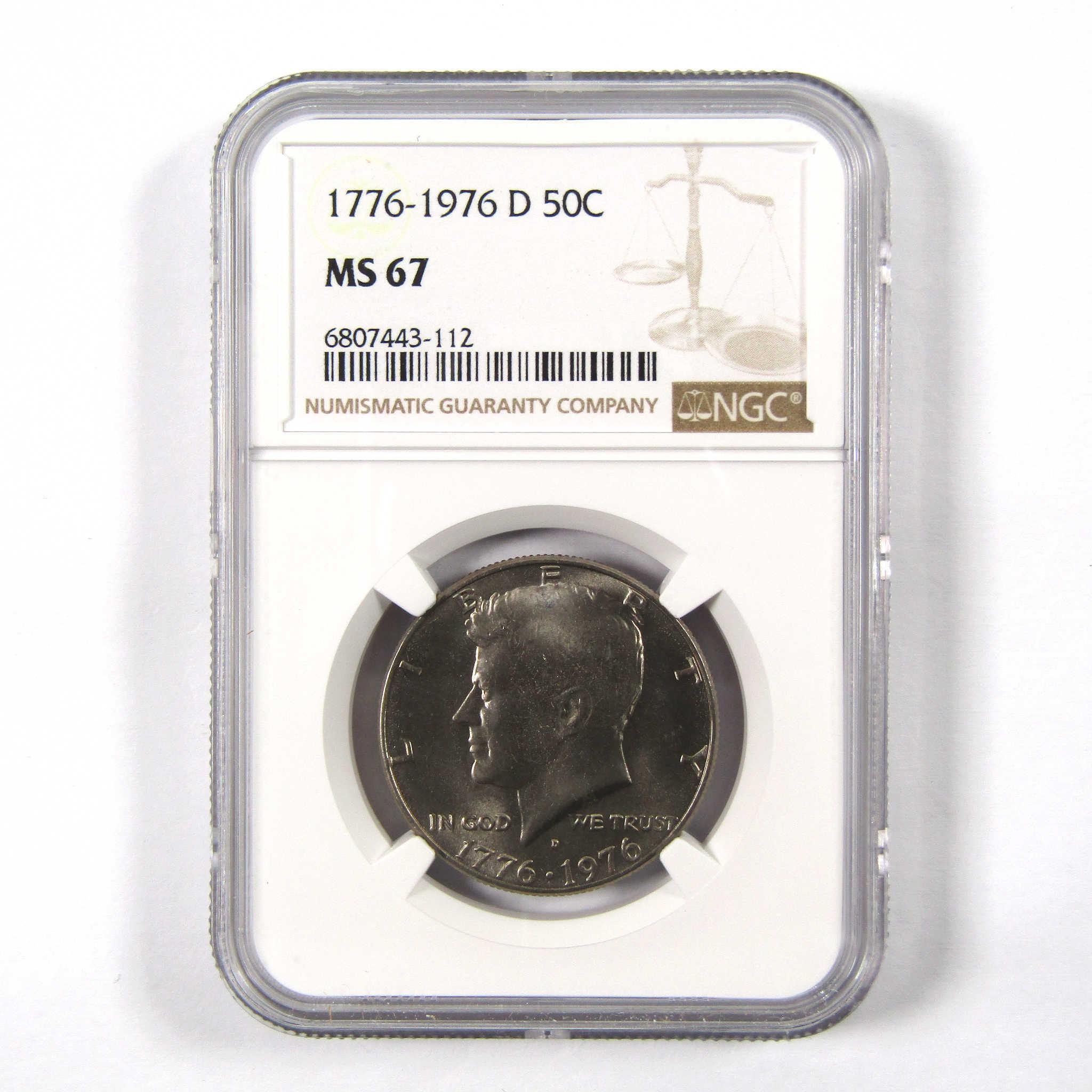 1976 D Kennedy Bicentennial 50c MS 67 NGC Clad Unc SKU:I9810