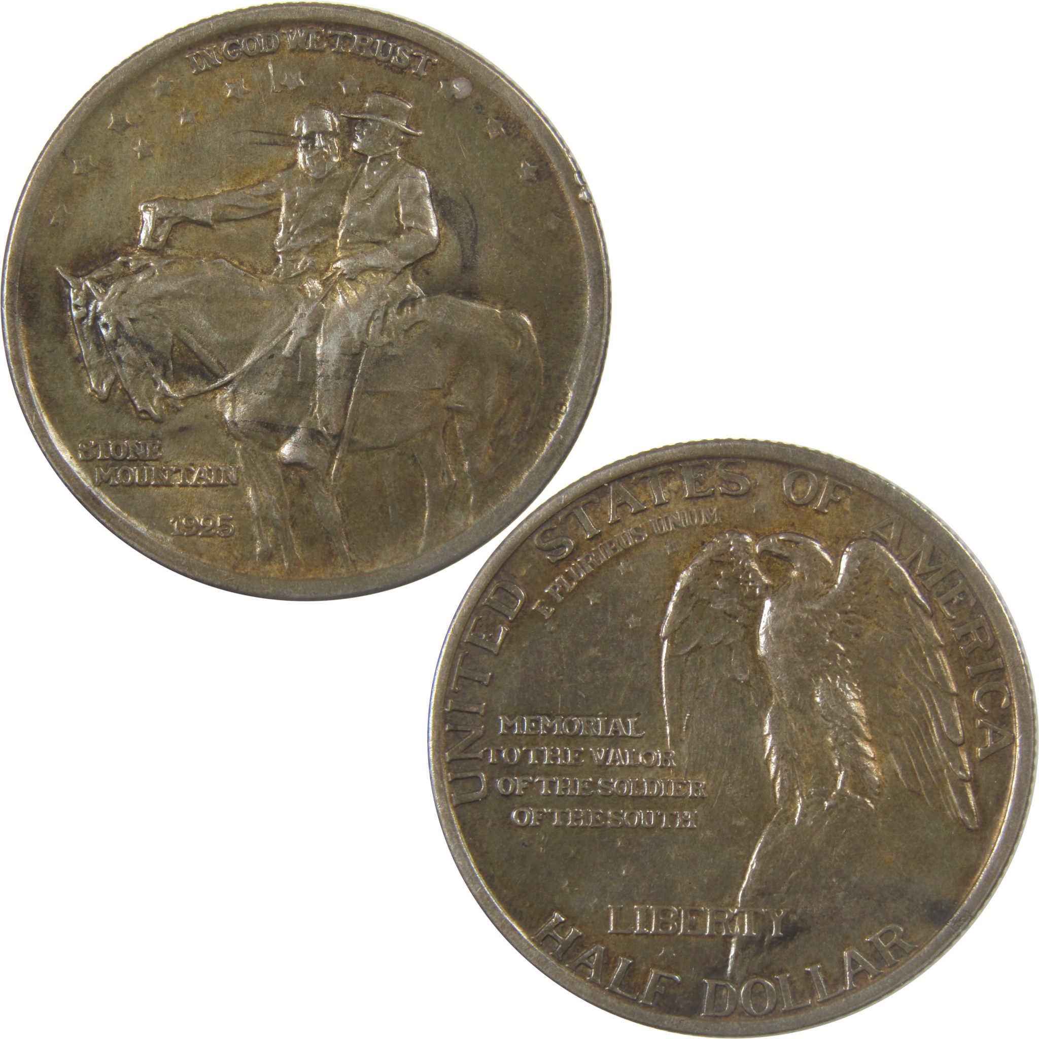 1925 Stone Mountain Commemorative Silver 50c AU About Unc SKU:I24671