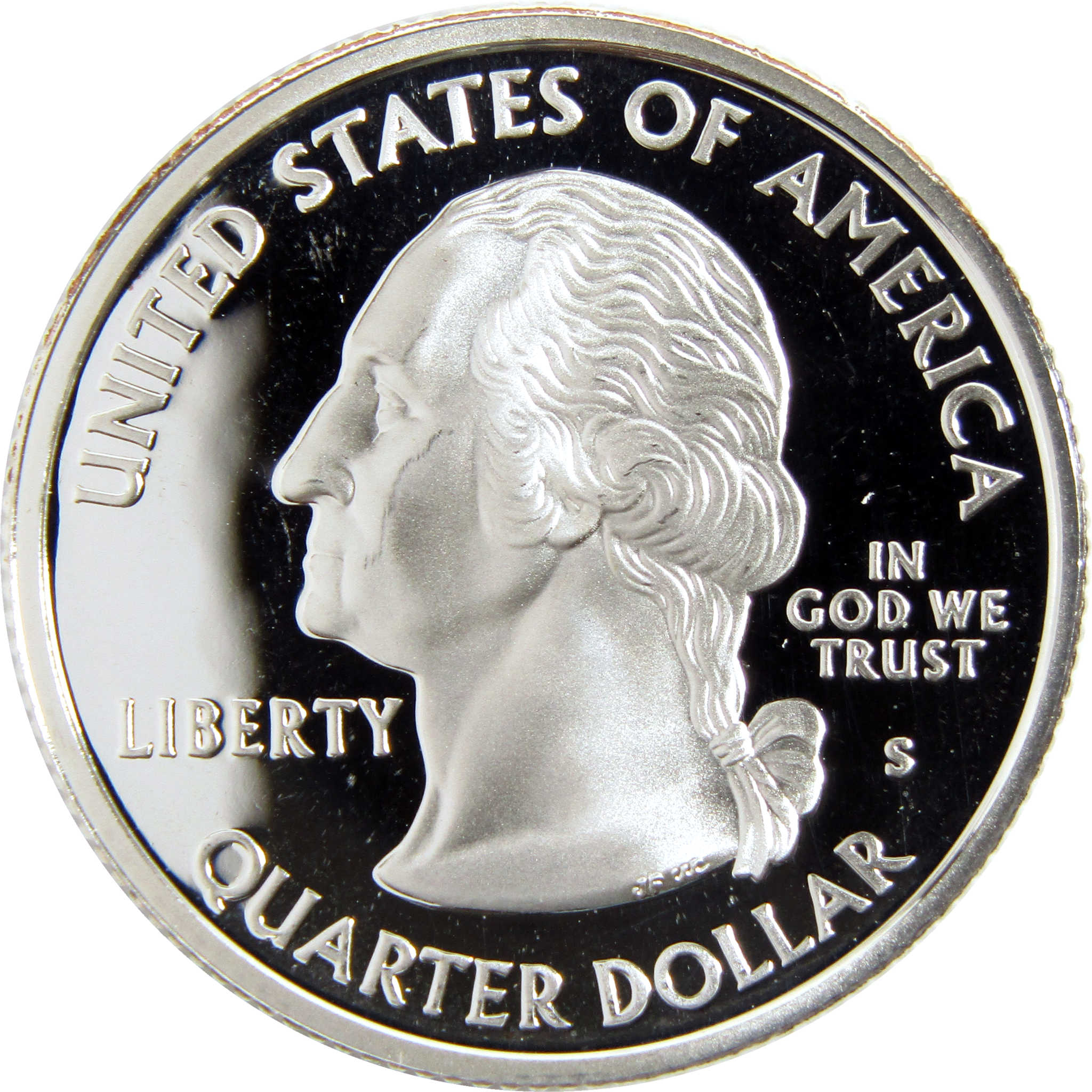 2007 S Wyoming State Quarter Silver Proof 25c Coin