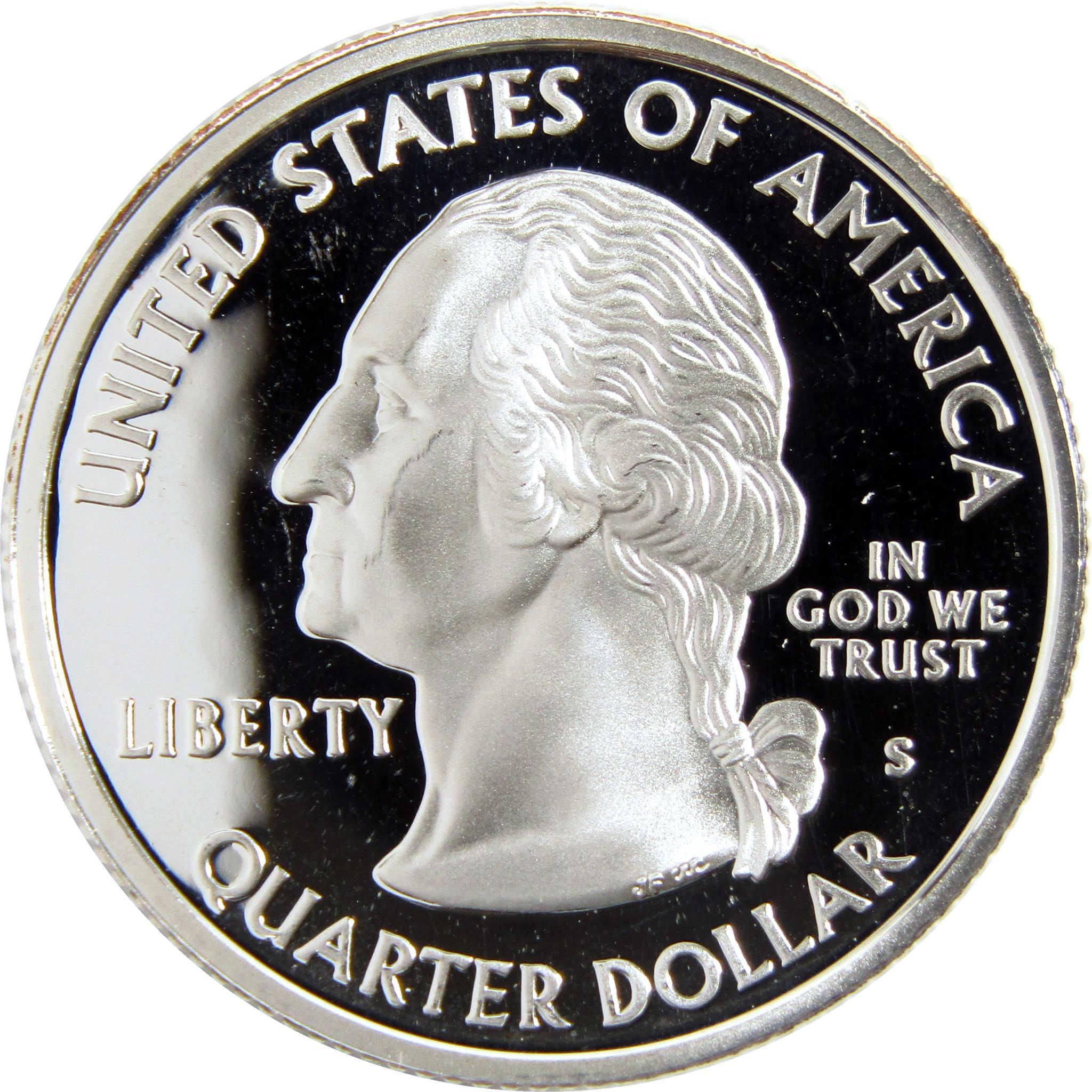 Proof finish US Washington quarter dollar coin obverse with Liberty inscription