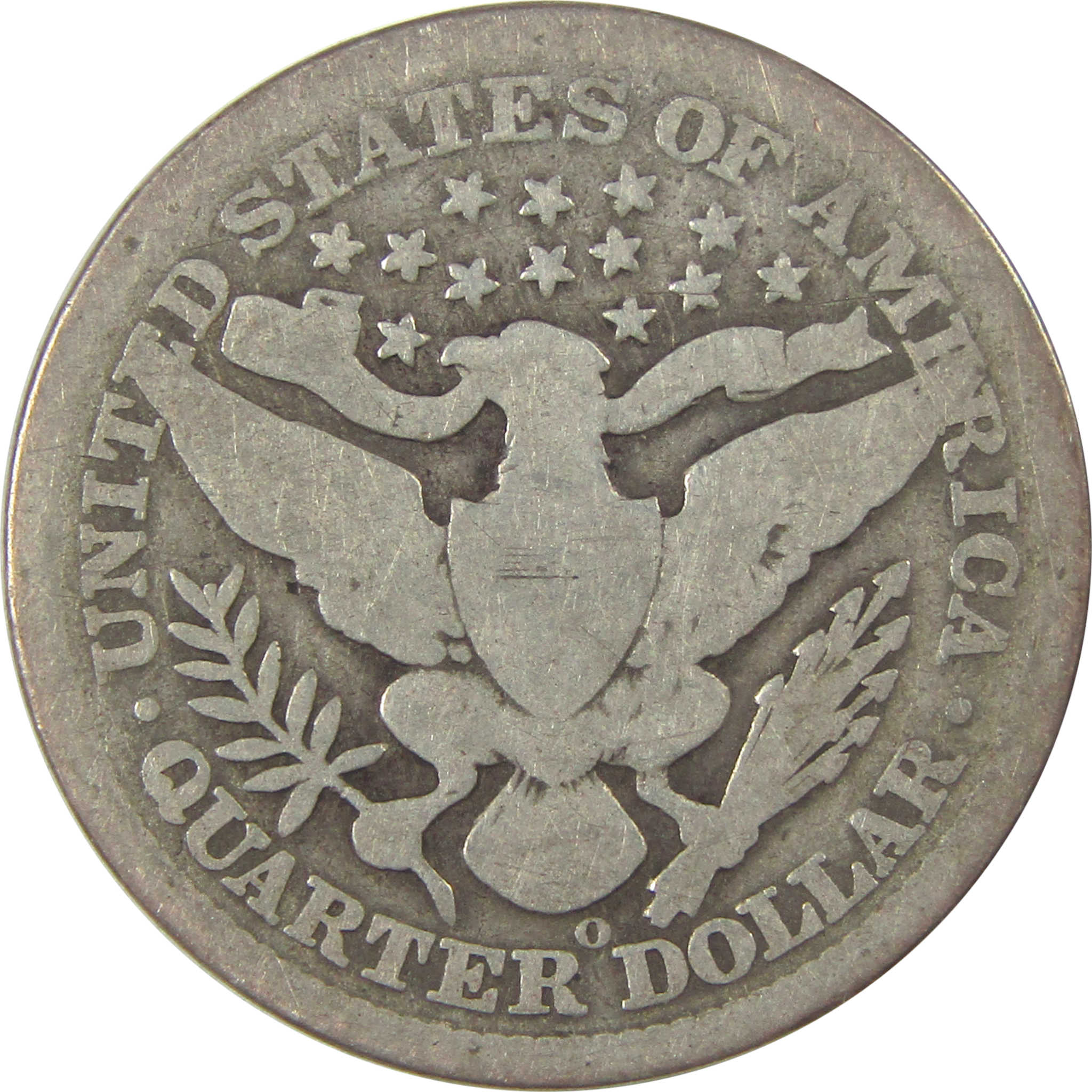 1896 O Barber Quarter AG About Good Silver 25c Coin SKU:I21880