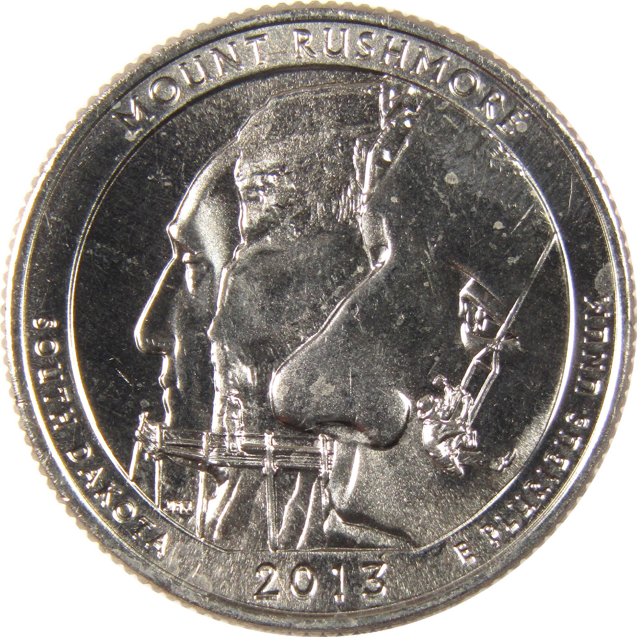 2013 Mount Rushmore South Dakota quarter collectible coin showing monument detail