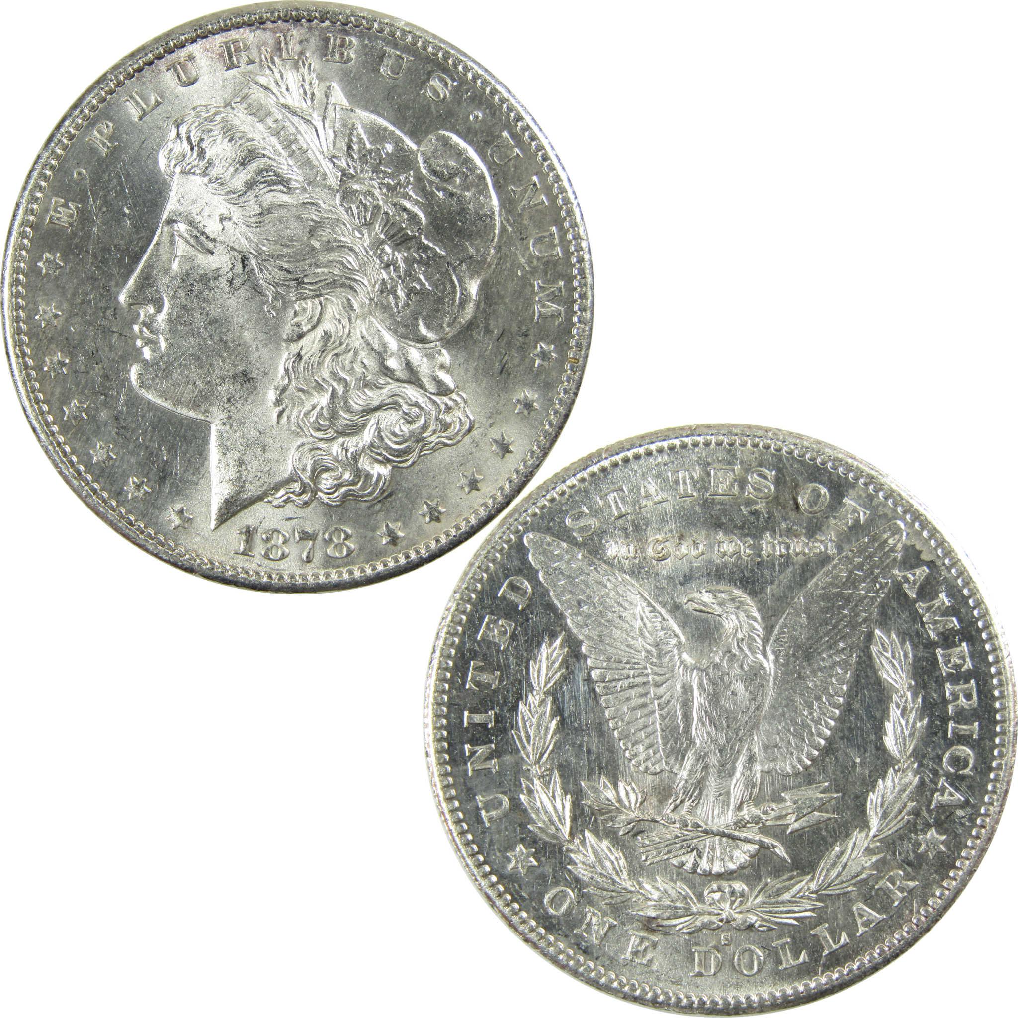 1878 S Morgan Silver Dollar Uncirculated Mint State $1 Coin SKU:I25984 - Morgan coin - Morgan silver dollar - Morgan silver dollar for sale - Profile Coins & Collectibles