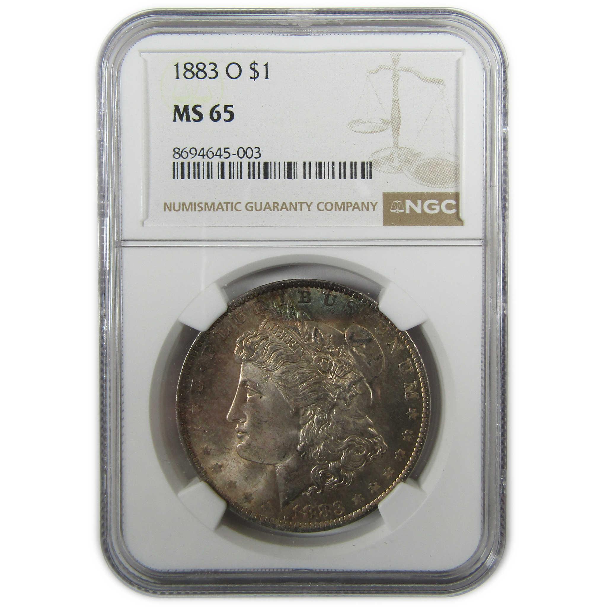 1883 O Morgan Silver Dollar MS 65 NGC Uncirculated Toned SKU:I27551