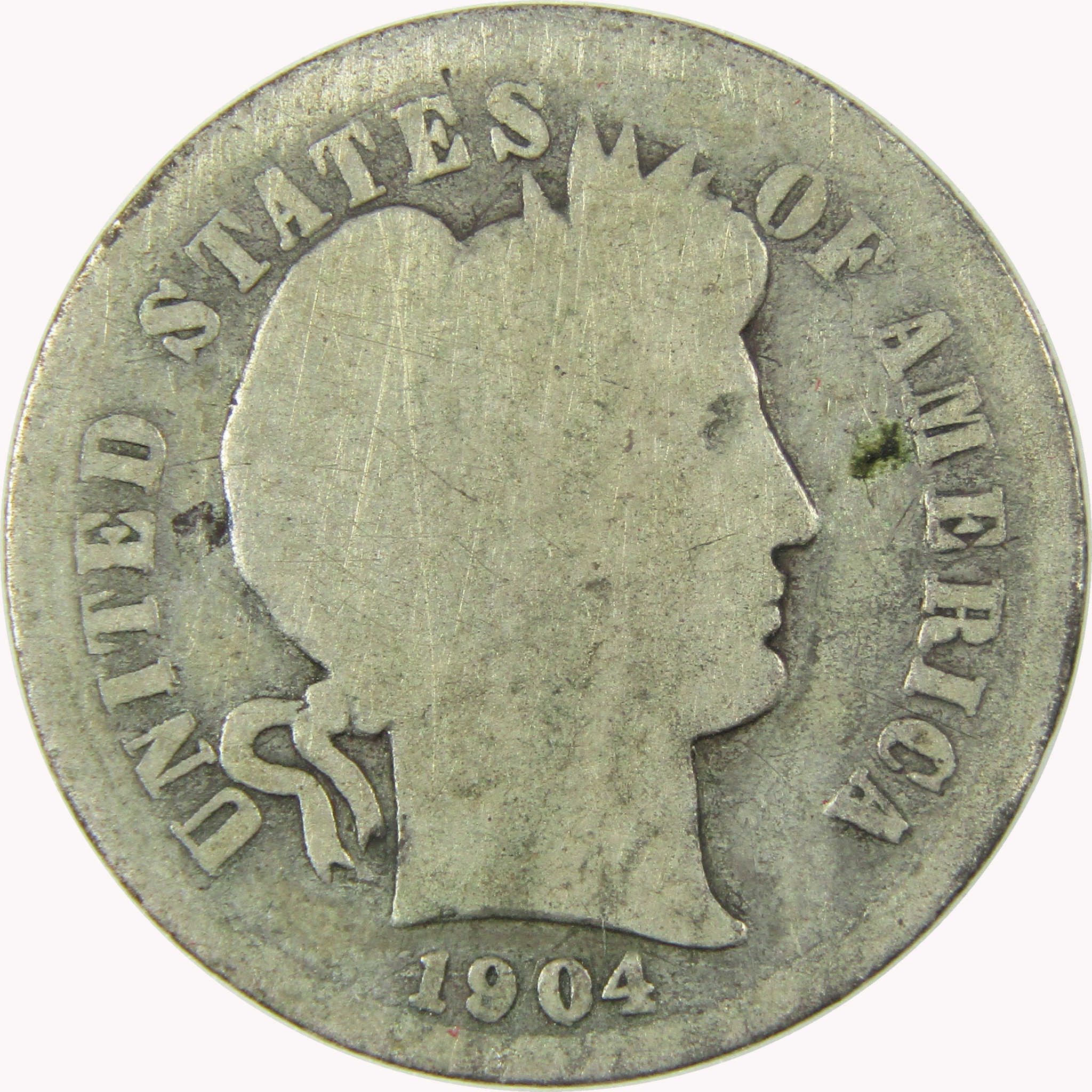 1904 S Barber Silver Dime AG About Good 10c Coin SKU:CP1354