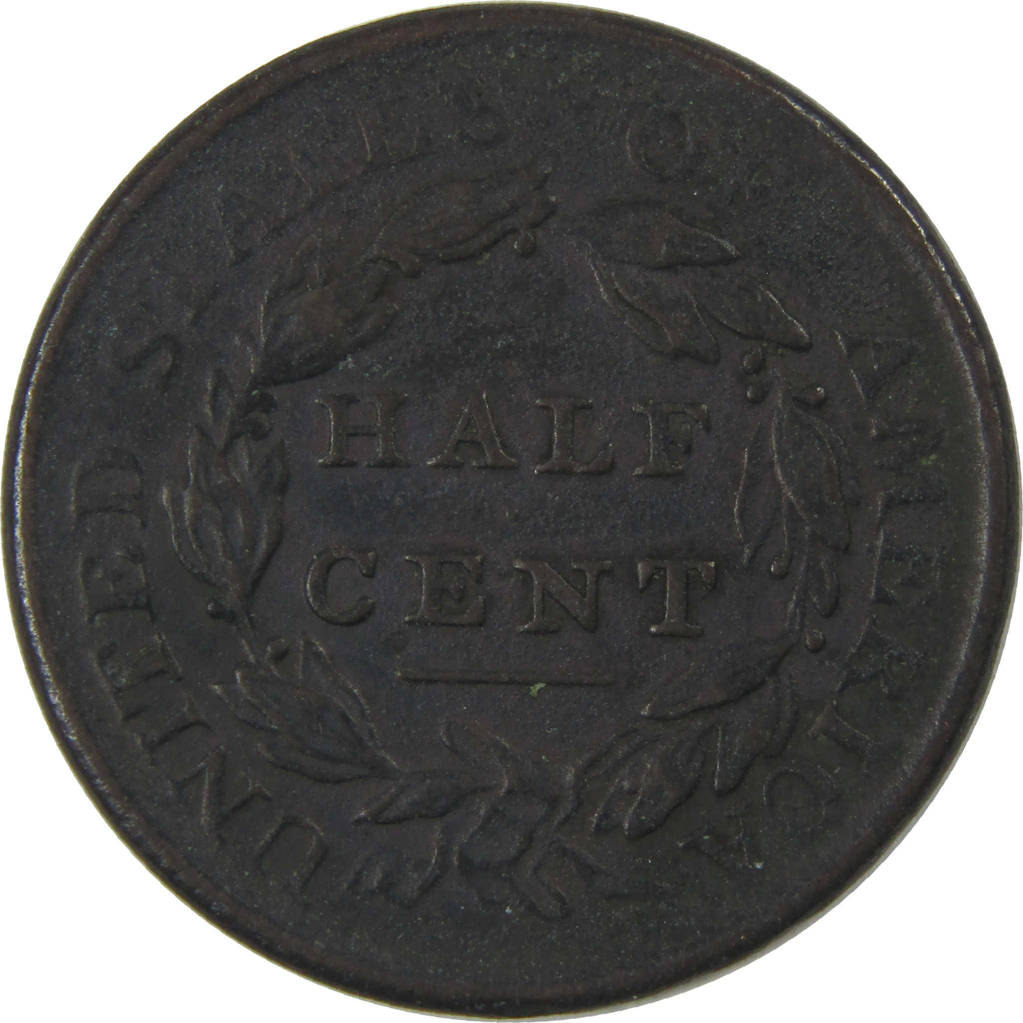 1809 Classic Head Half Cent VF Very Fine Copper SKU:I23838