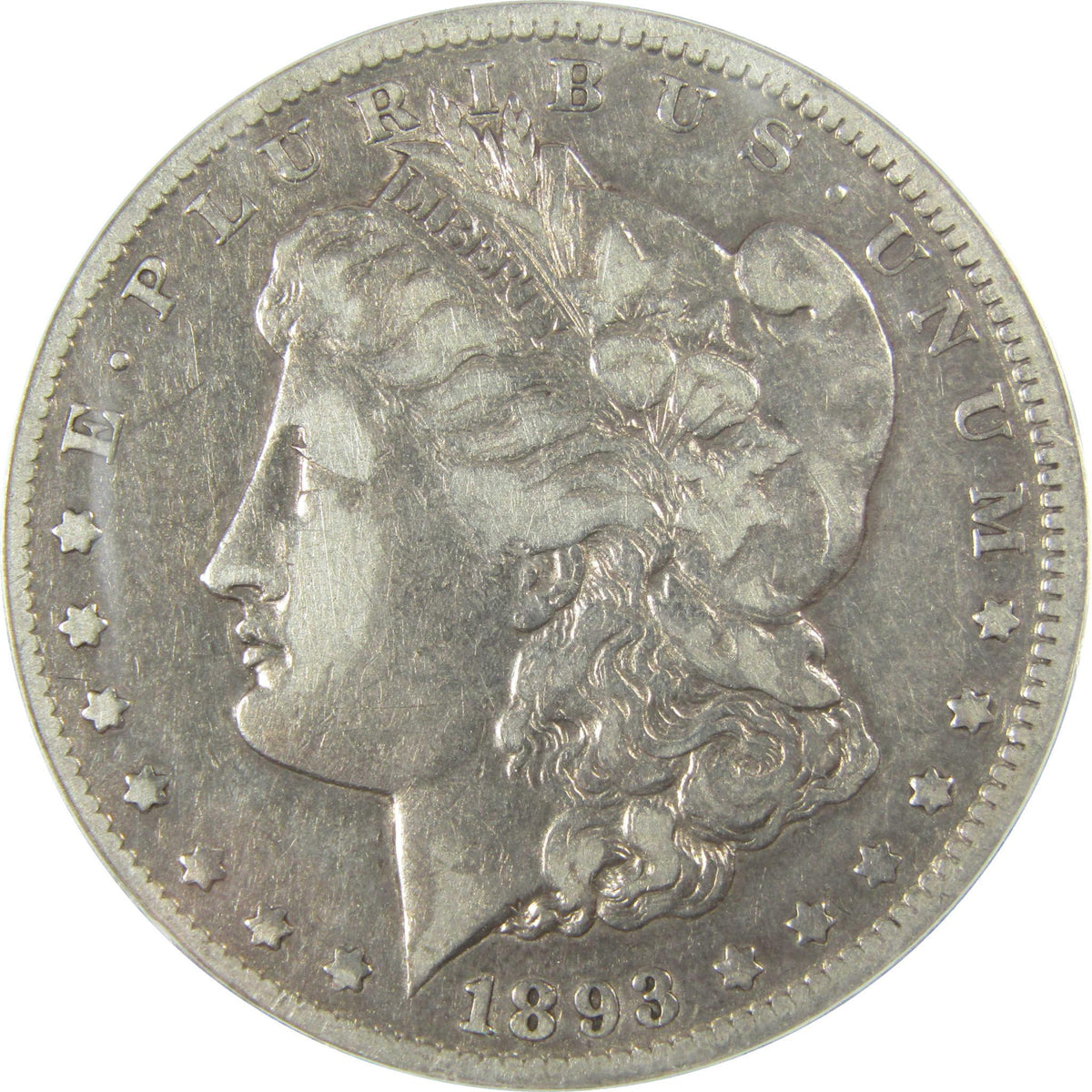 1893 CC Morgan Silver Dollar VF 20 Details ANACS $1 Coin SKU:I27970 - Morgan coin - Morgan silver dollar - Morgan silver dollar for sale - Profile Coins & Collectibles