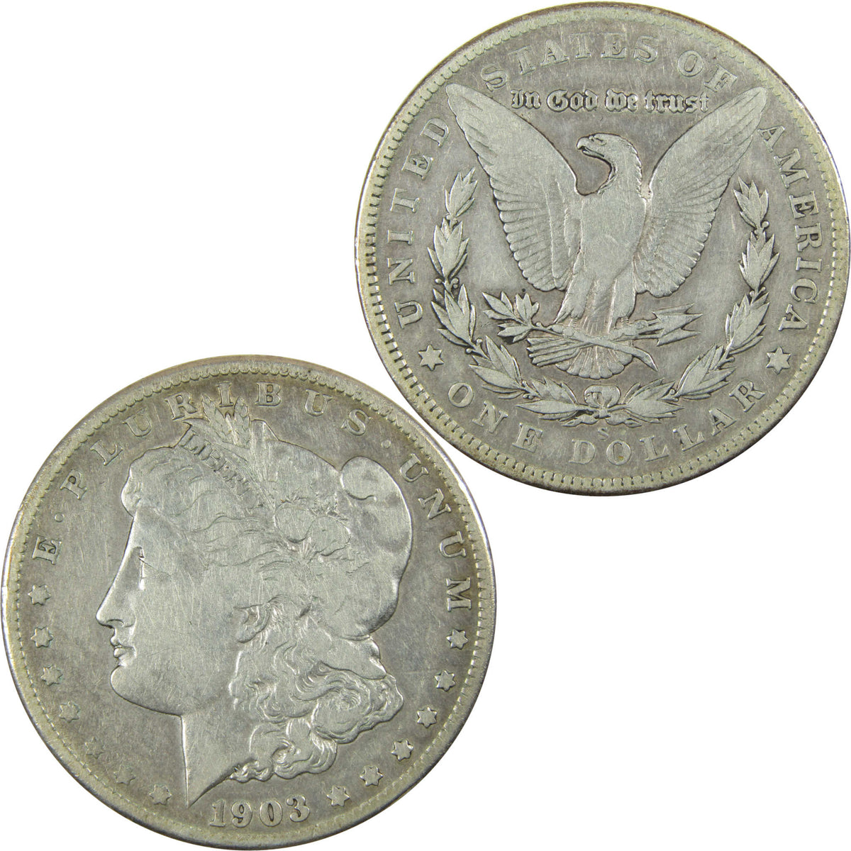 1903 S Morgan Silver Dollar F Fine Details $1 Coin SKU:CP1747