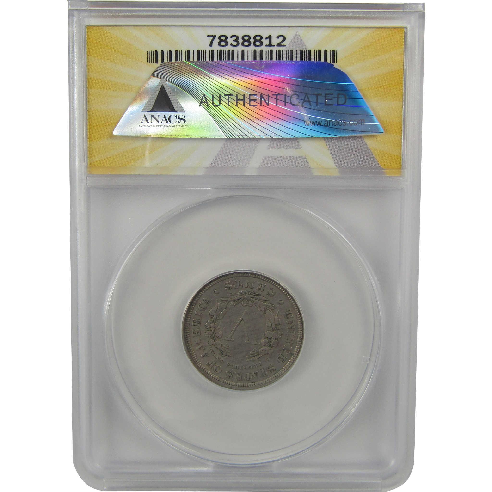 1892 Liberty Head V Nickel EF 45 Details ANACS 5c Coin SKU:I22316