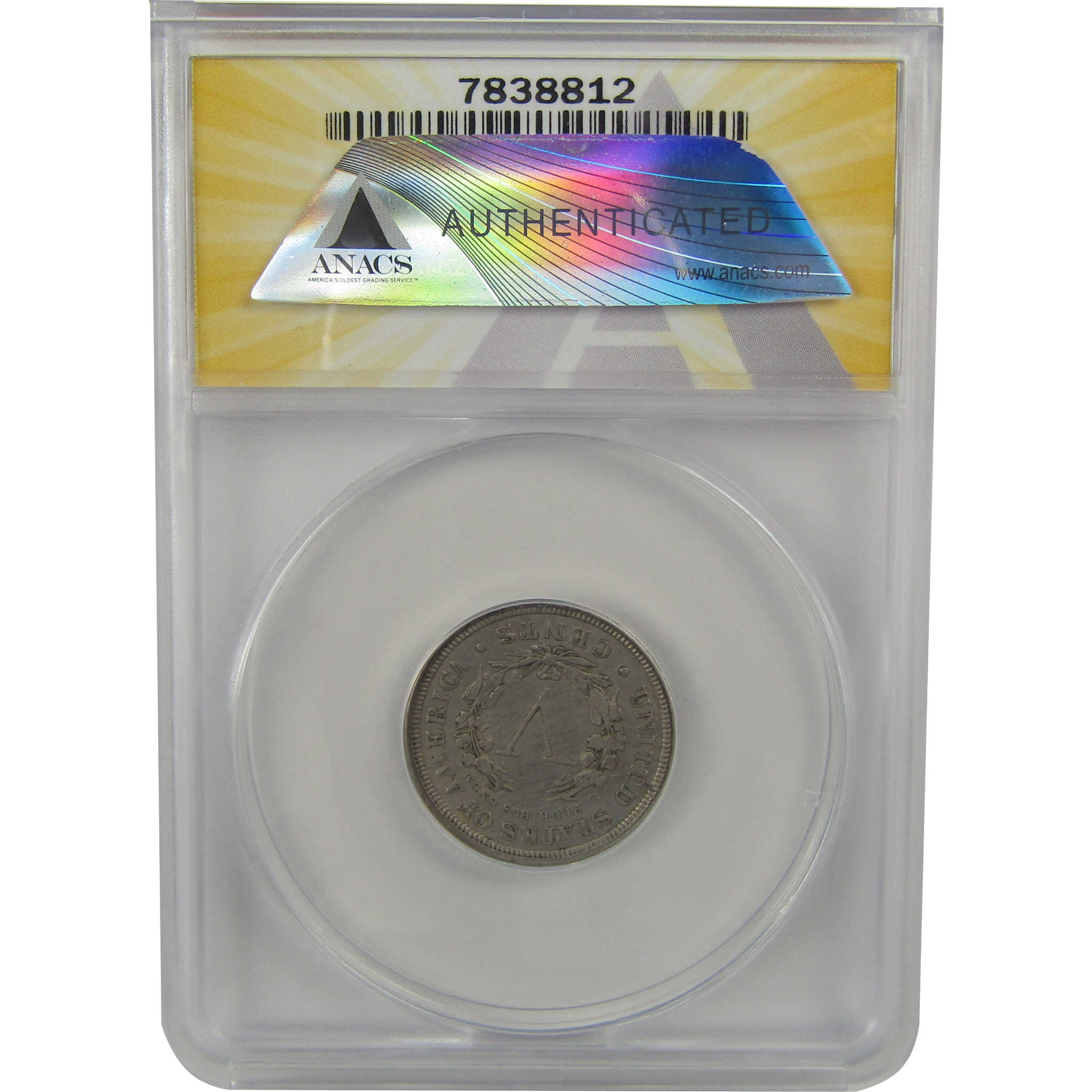 1892 Liberty Head V Nickel EF 45 Details ANACS 5c Coin SKU:I22316