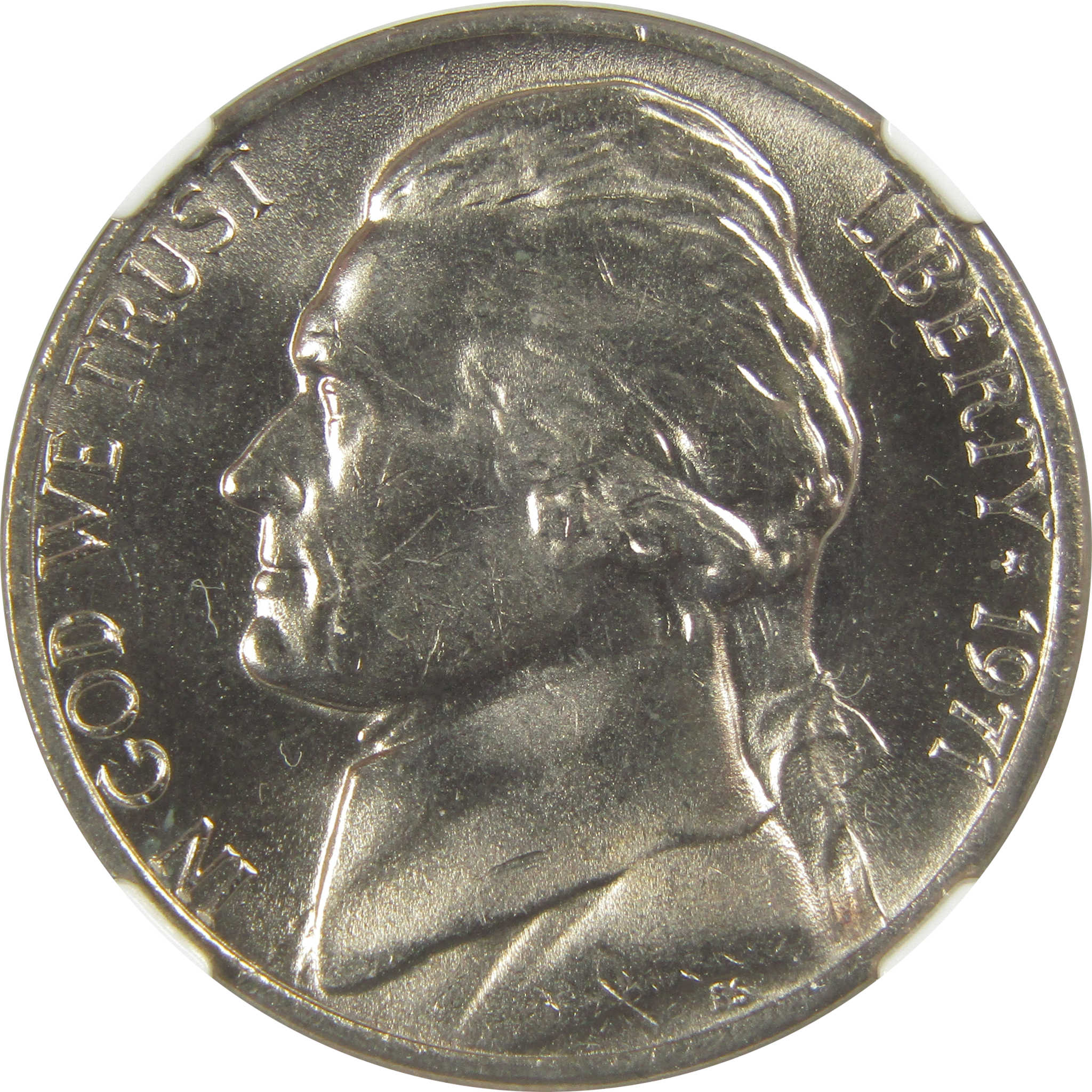 1971 Jefferson Nickel MS 66 5FS NGC Original Bag Fragment SKU:I20337