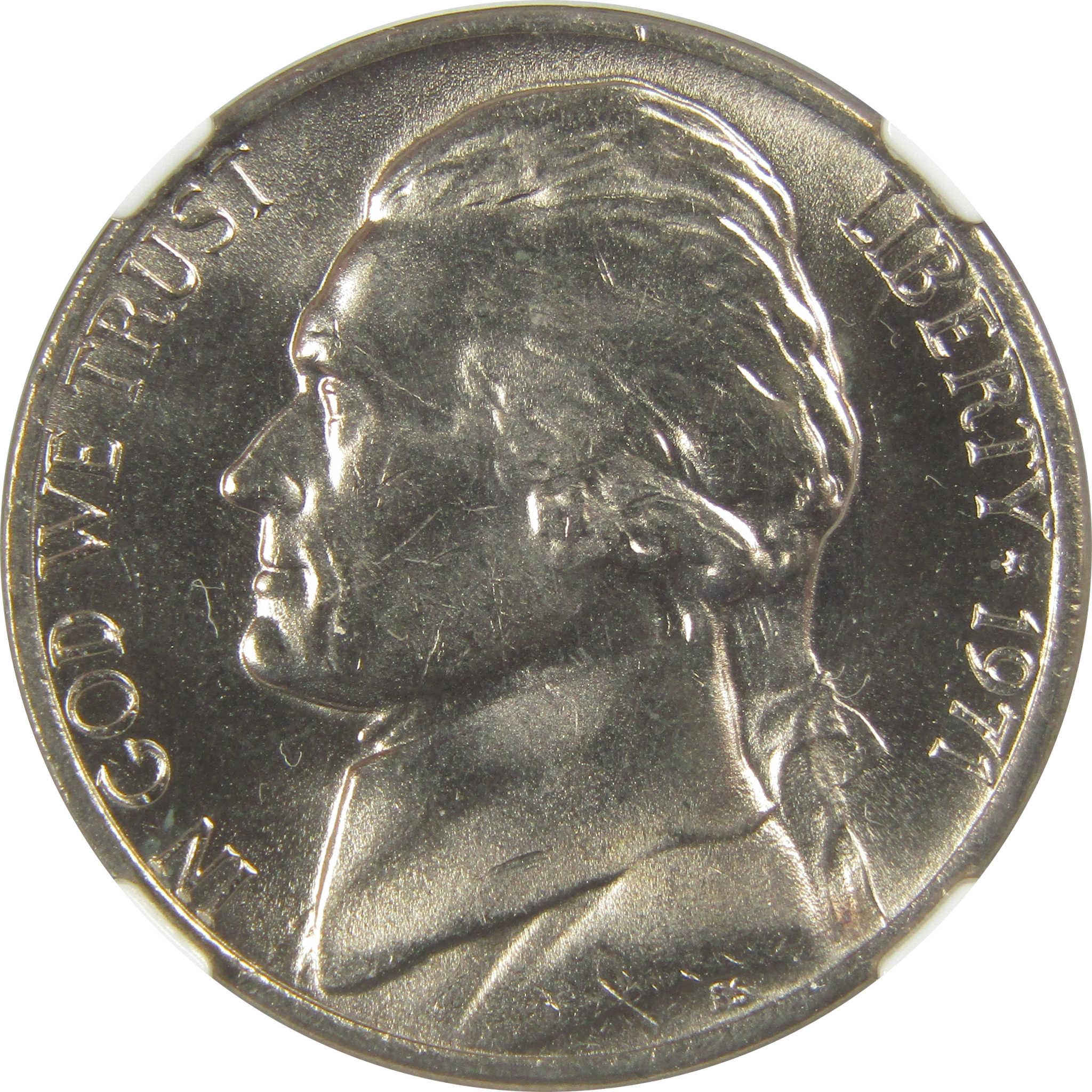 1971 Jefferson Nickel MS 66 5FS NGC Original Bag Fragment SKU:I20337