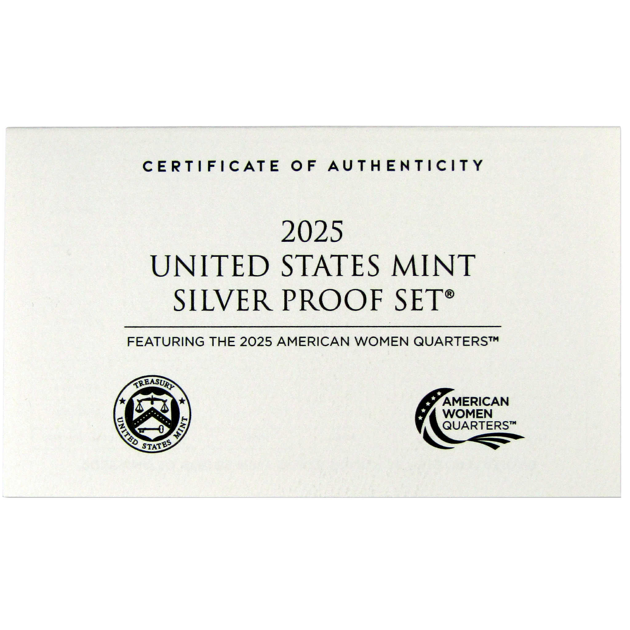 2025 Silver Proof Set U.S. Mint Original Government Packaging OGP COA