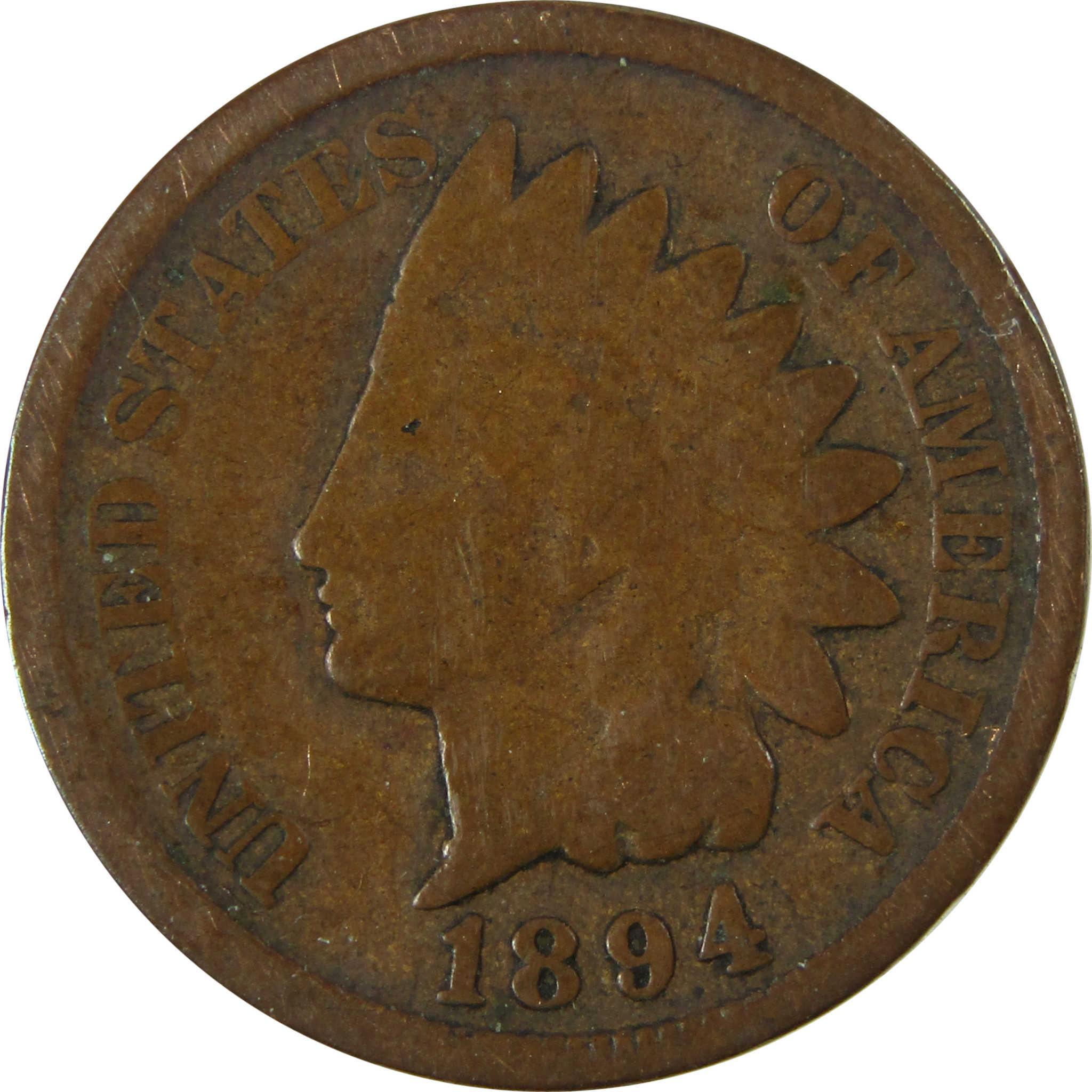 1894 Indian Head Cent G Good Penny 1c Coin Collectible SKU:I26556