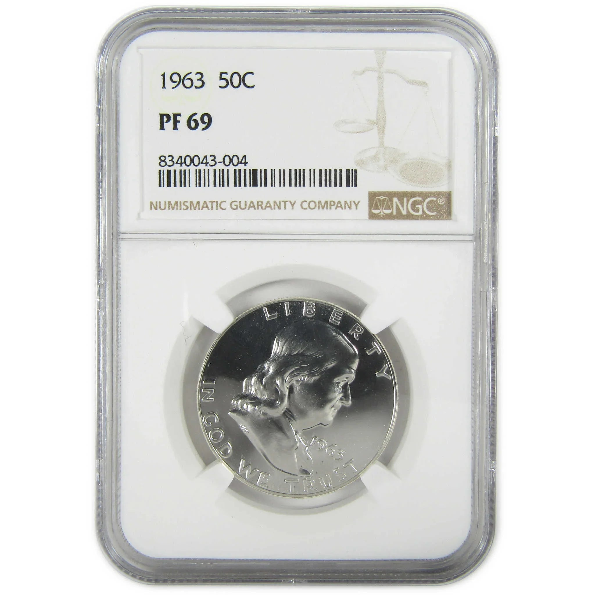 1963 Franklin Silver Half Dollar PF 69 NGC Proof 50c Coin SKU:I27435
