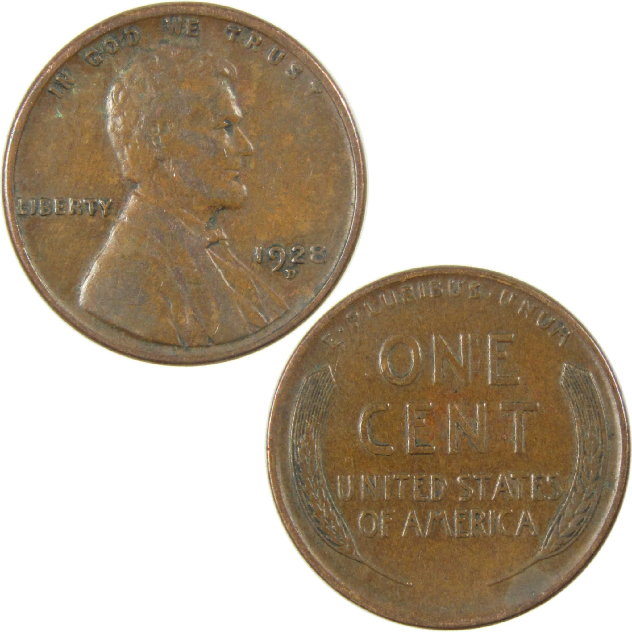 1928 D Lincoln Wheat Cent VF Very Fine Penny 1c Coin SKU:I27595