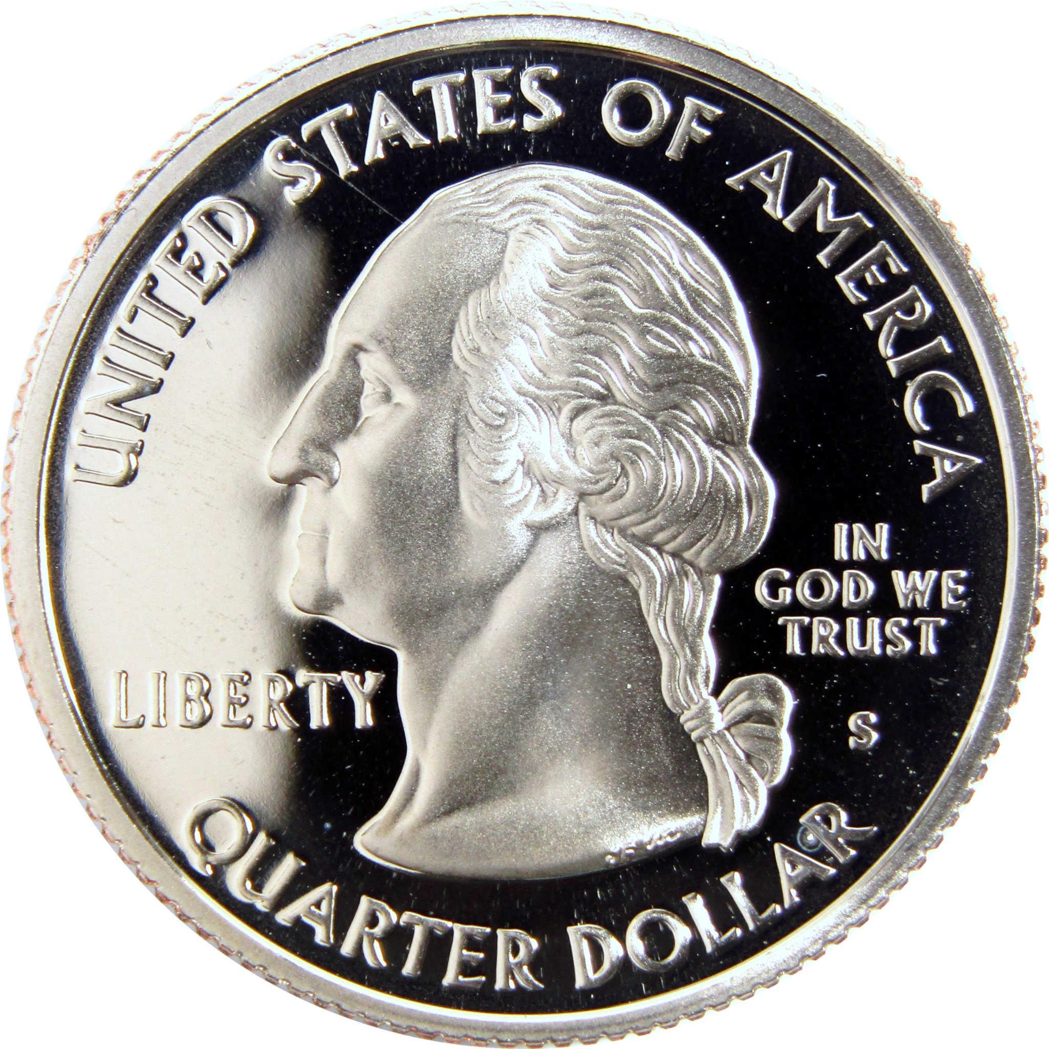 Proof finish US quarter dollar collectible coin featuring George Washington profile