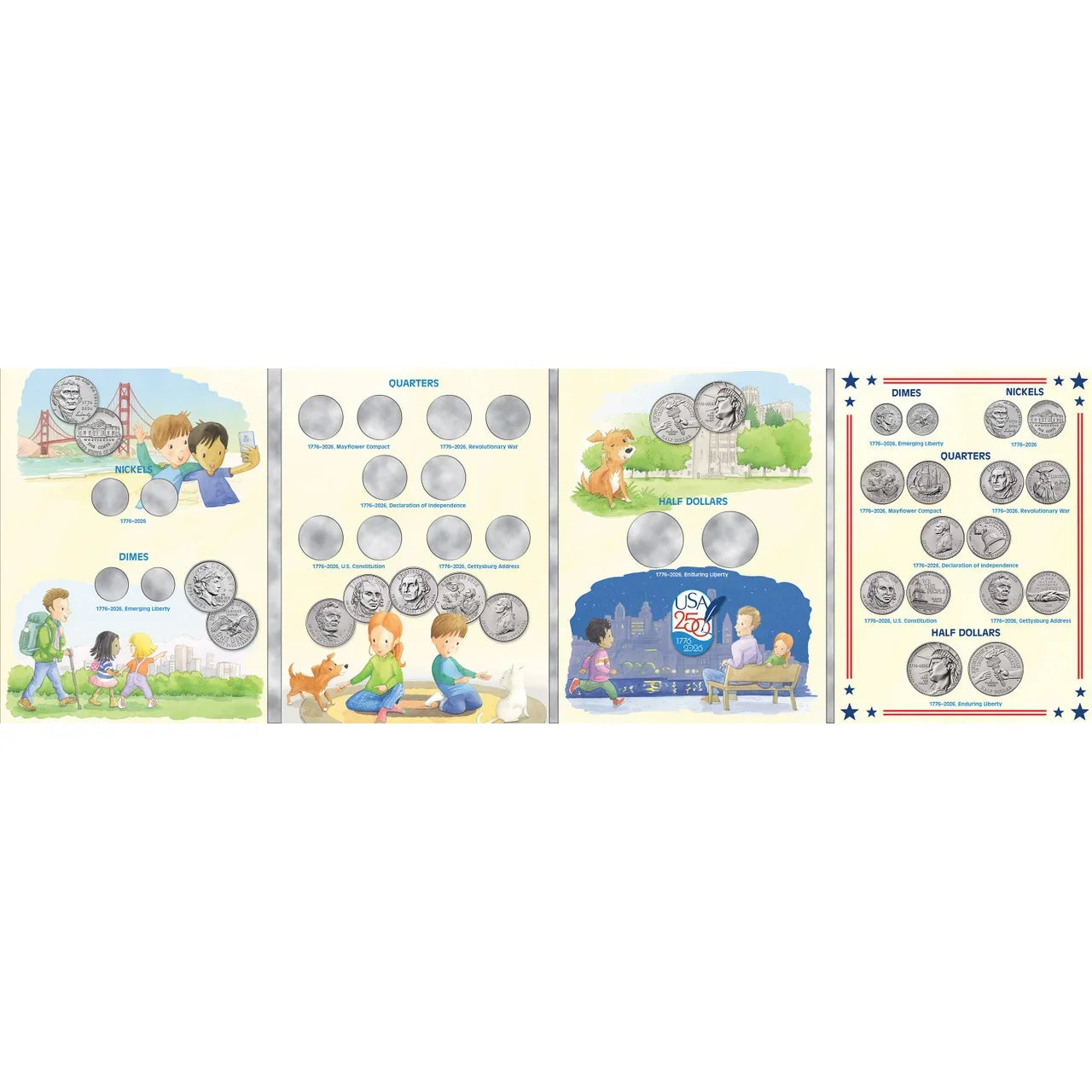 Whitman 2026 United States 250th Anniversary Children's Coin Folder