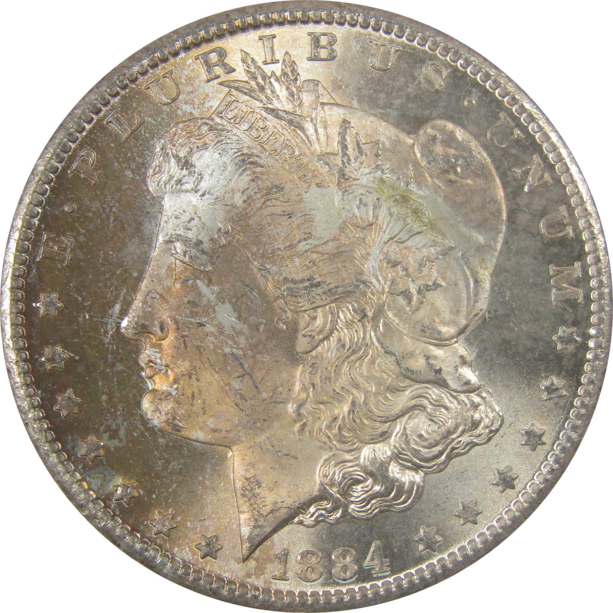 1884 CC Morgan Silver Dollar Uncirculated Toned SKU:I23579