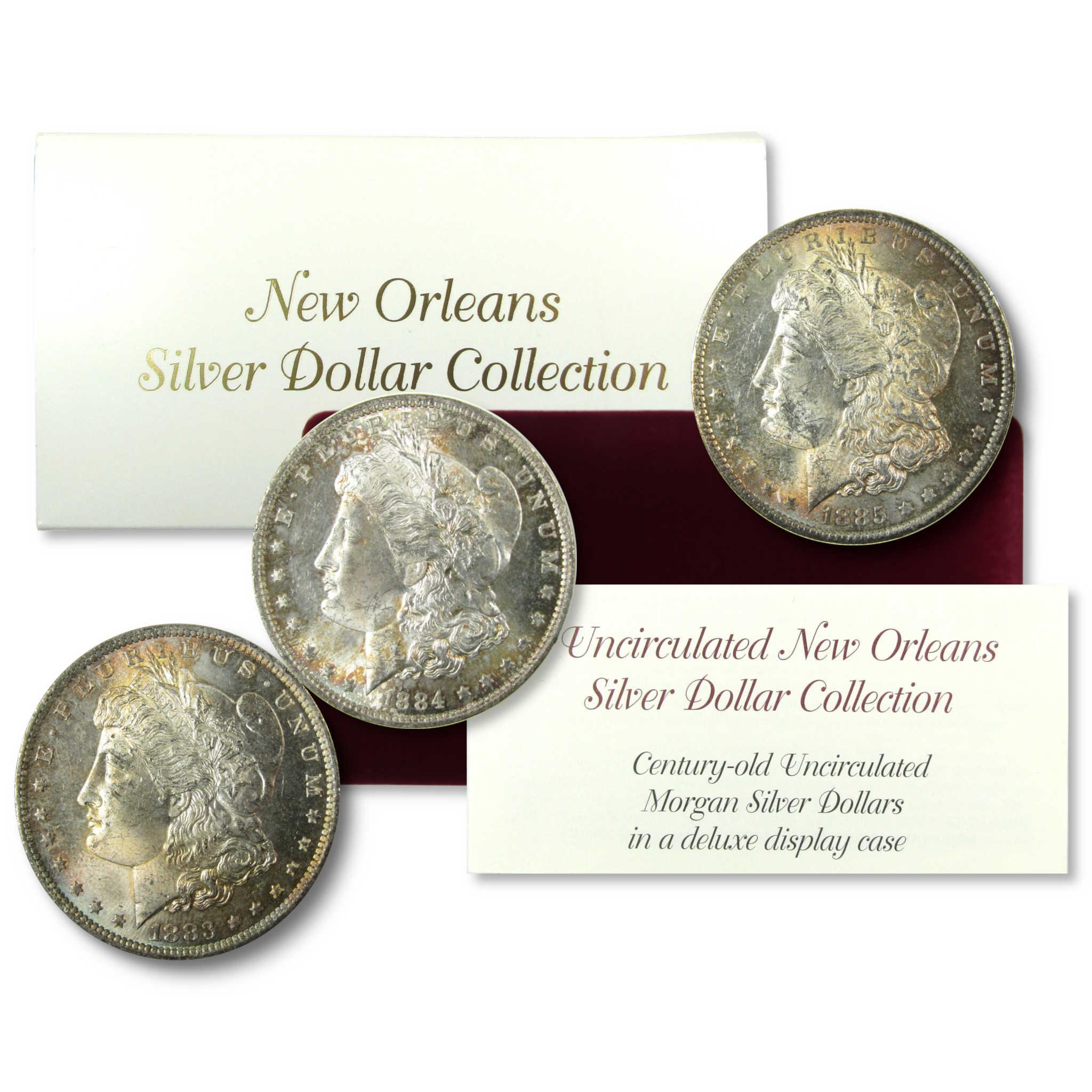 1883-1885 O Morgan $ 3 Piece Set Uncirculated Toned SKU:CP912