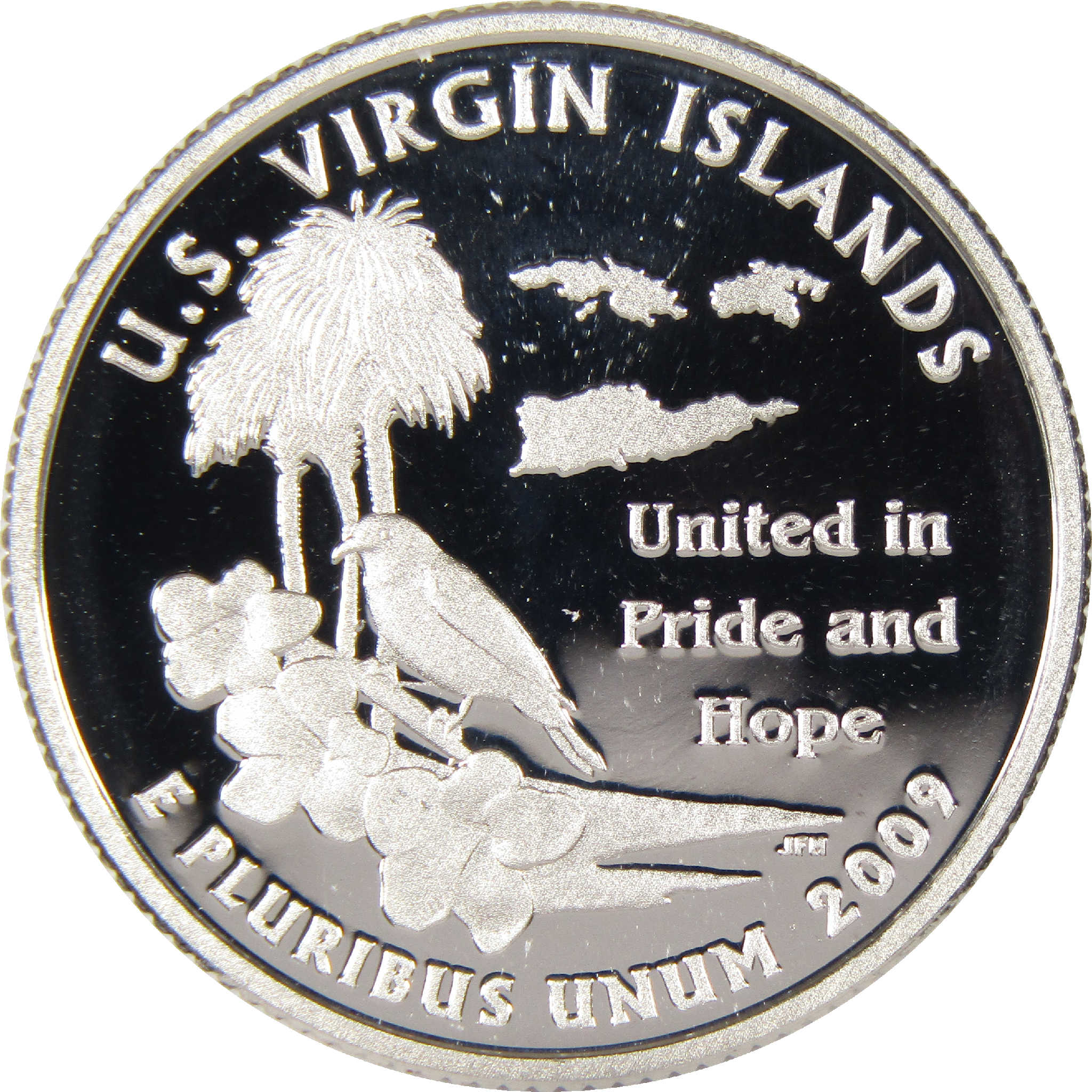 2009 S U.S. Virgin Island DC & US Territories Quarter Silver Proof 25c