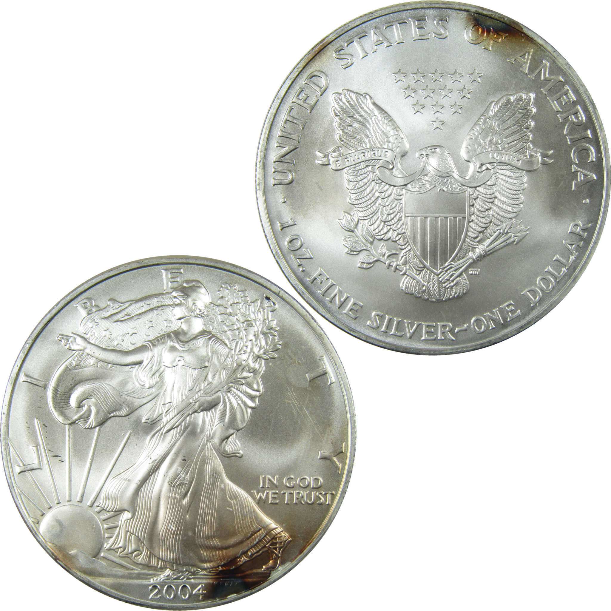 2004 American Silver Eagle Uncirculated Mint State $1 Coin SKU:CP1509