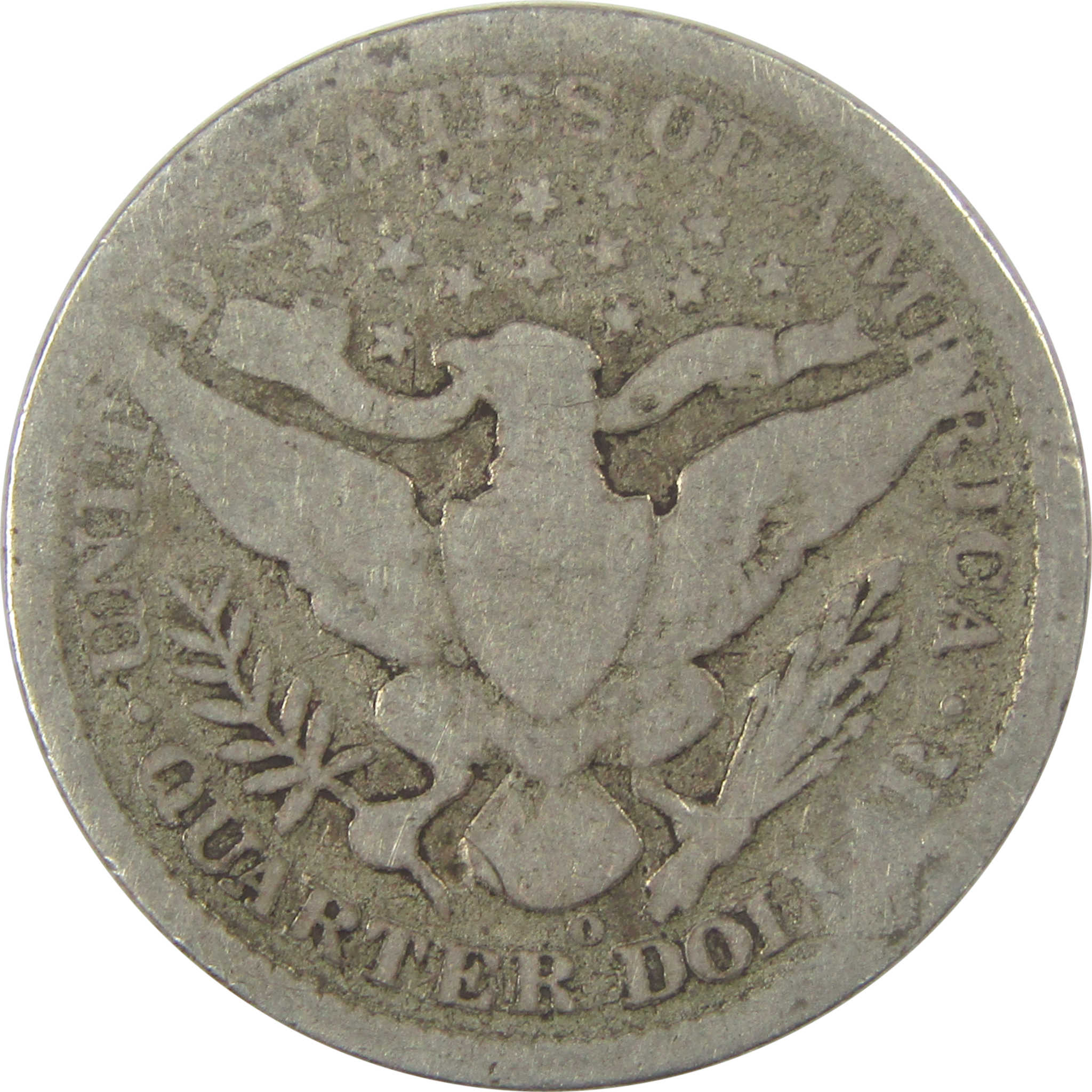 1896 O Barber Quarter AG About Good Silver 25c Coin SKU:I21874