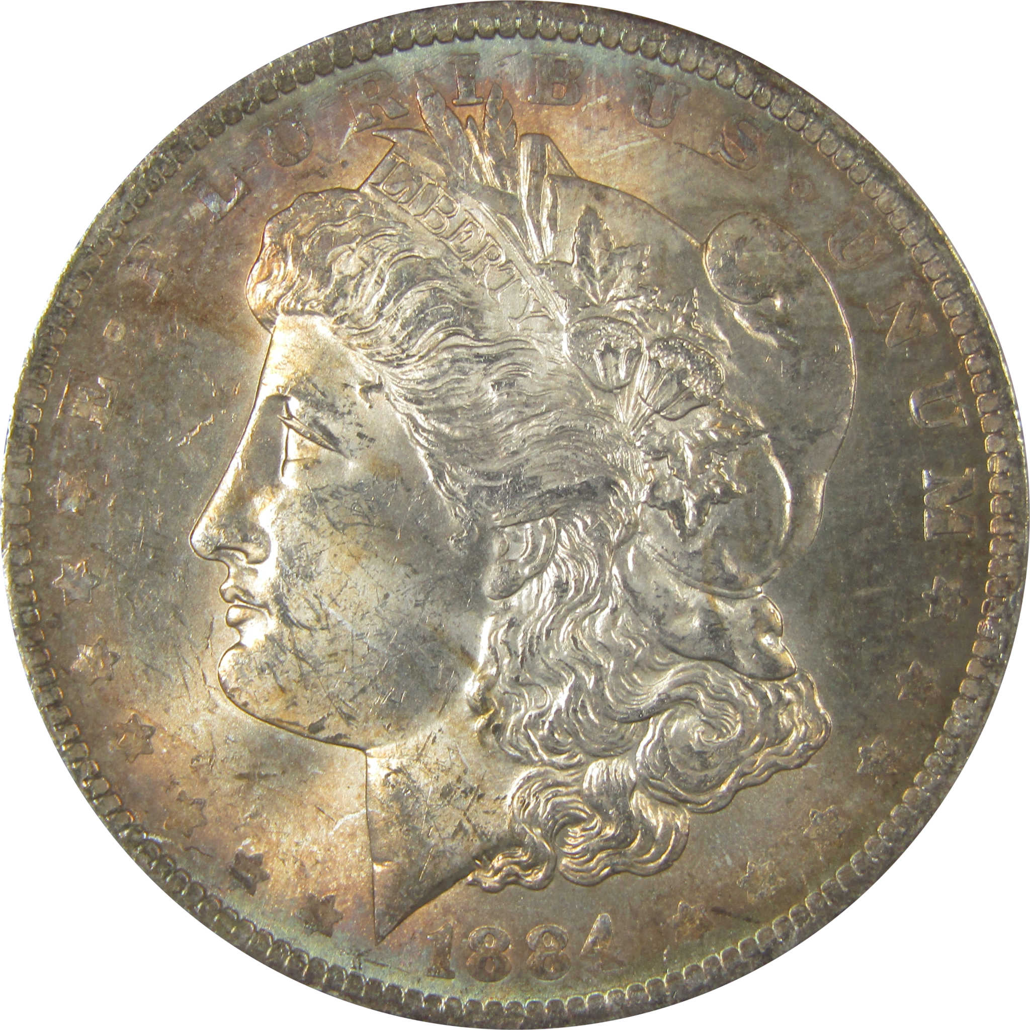 1884 O Morgan Dollar BU Choice Uncirculated Silver Toned SKU:CPC0997