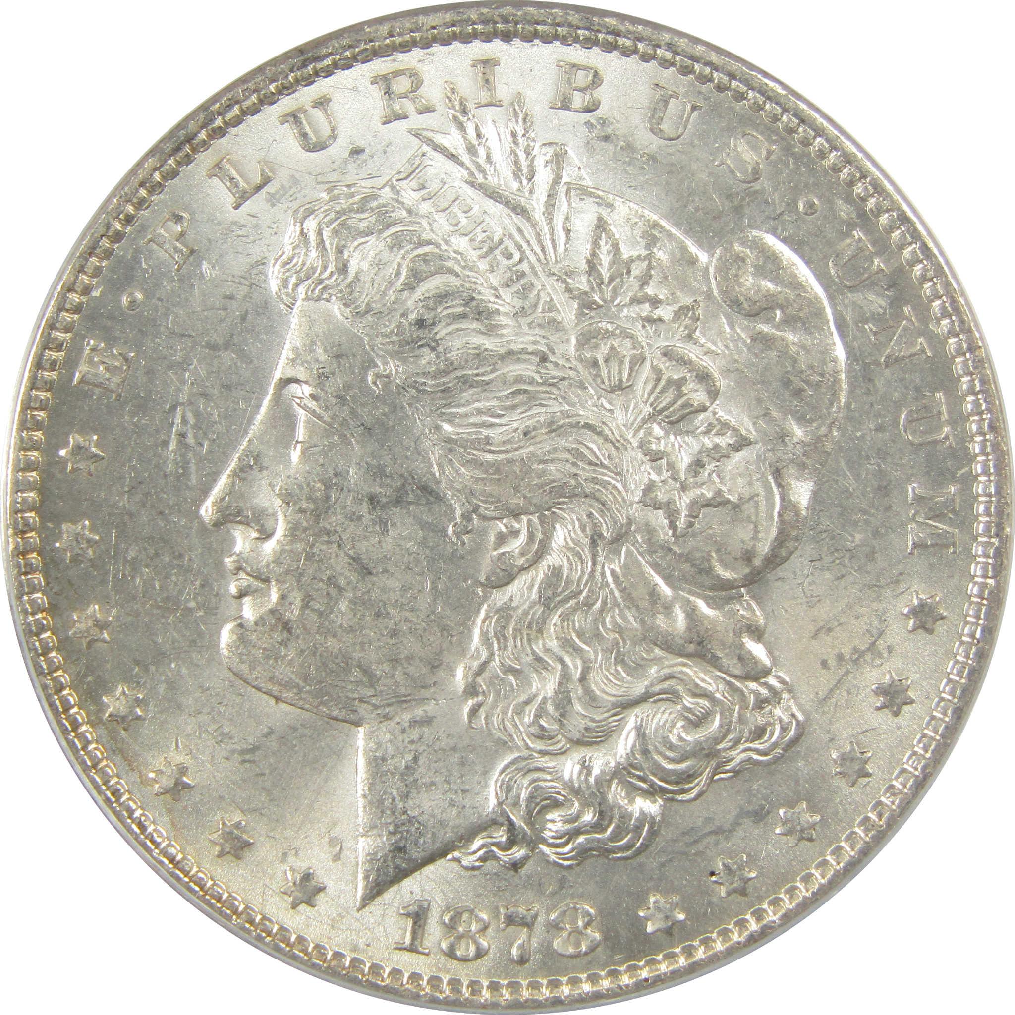 1878 7/8TF VAM-37 Morgan Dollar MS 62 ANACS Silver $1 Coin SKU:I21916 - Morgan coin - Morgan silver dollar - Morgan silver dollar for sale - Profile Coins & Collectibles