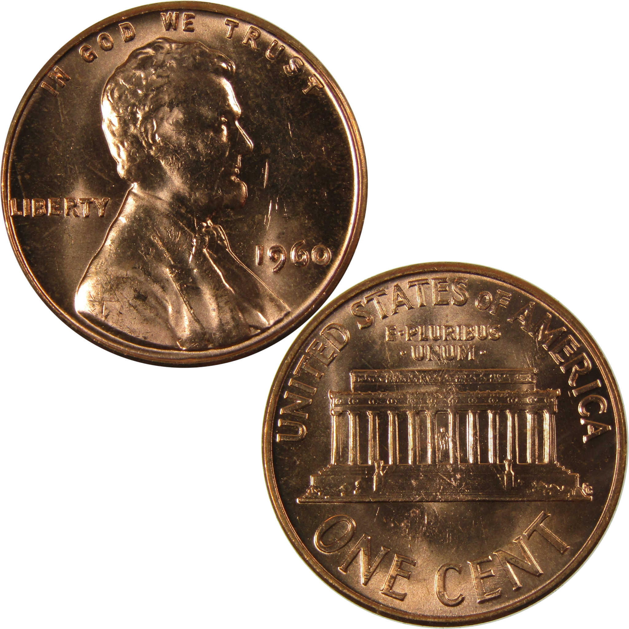 1960 Small Date Lincoln Memorial 1c Uncirculated Mint State SKU:I26568