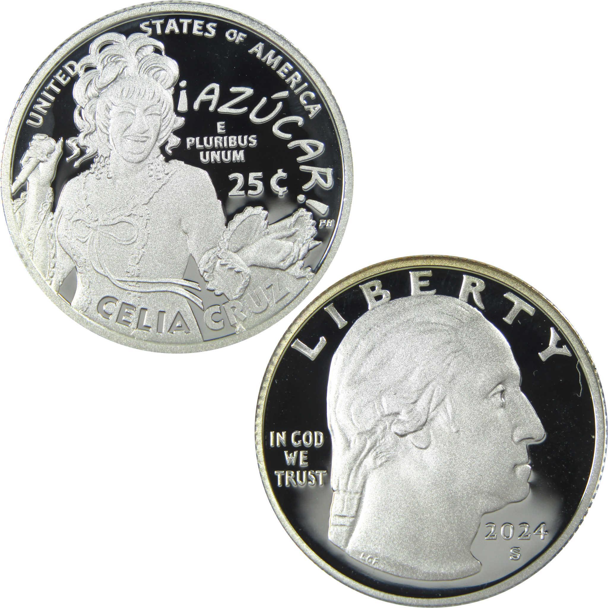 2024 S Celia Cruz American Women Silver Quarter Proof 25c Coin