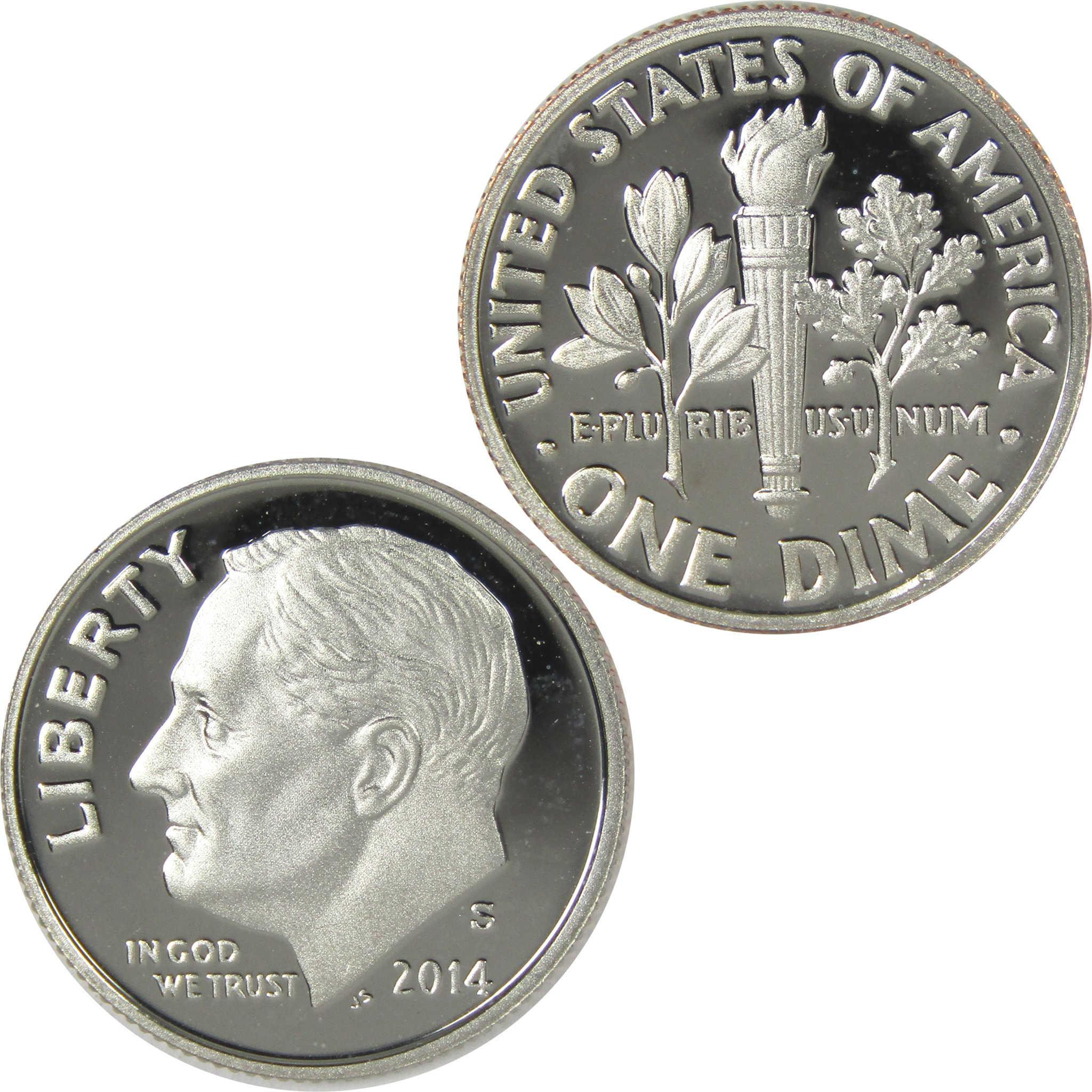 2014 S Roosevelt Dime Choice Proof Clad 10c Coin
