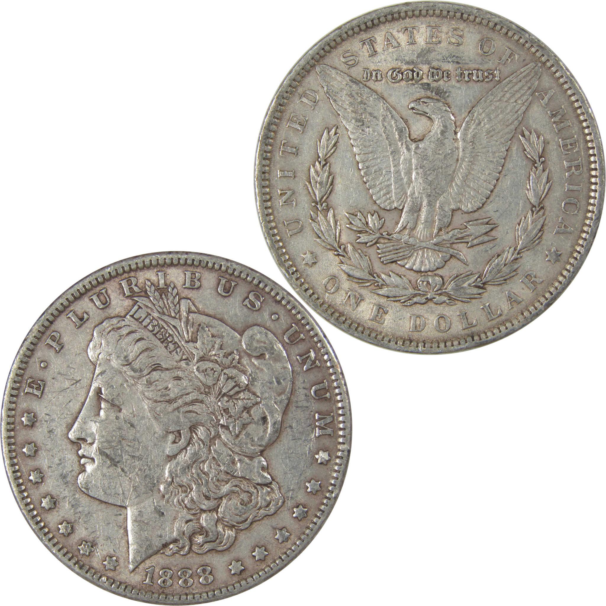 1888 Morgan Silver Dollar XF EF Extremely Fine $1 Coin SKU:I24279 - Morgan coin - Morgan silver dollar - Morgan silver dollar for sale - Profile Coins & Collectibles