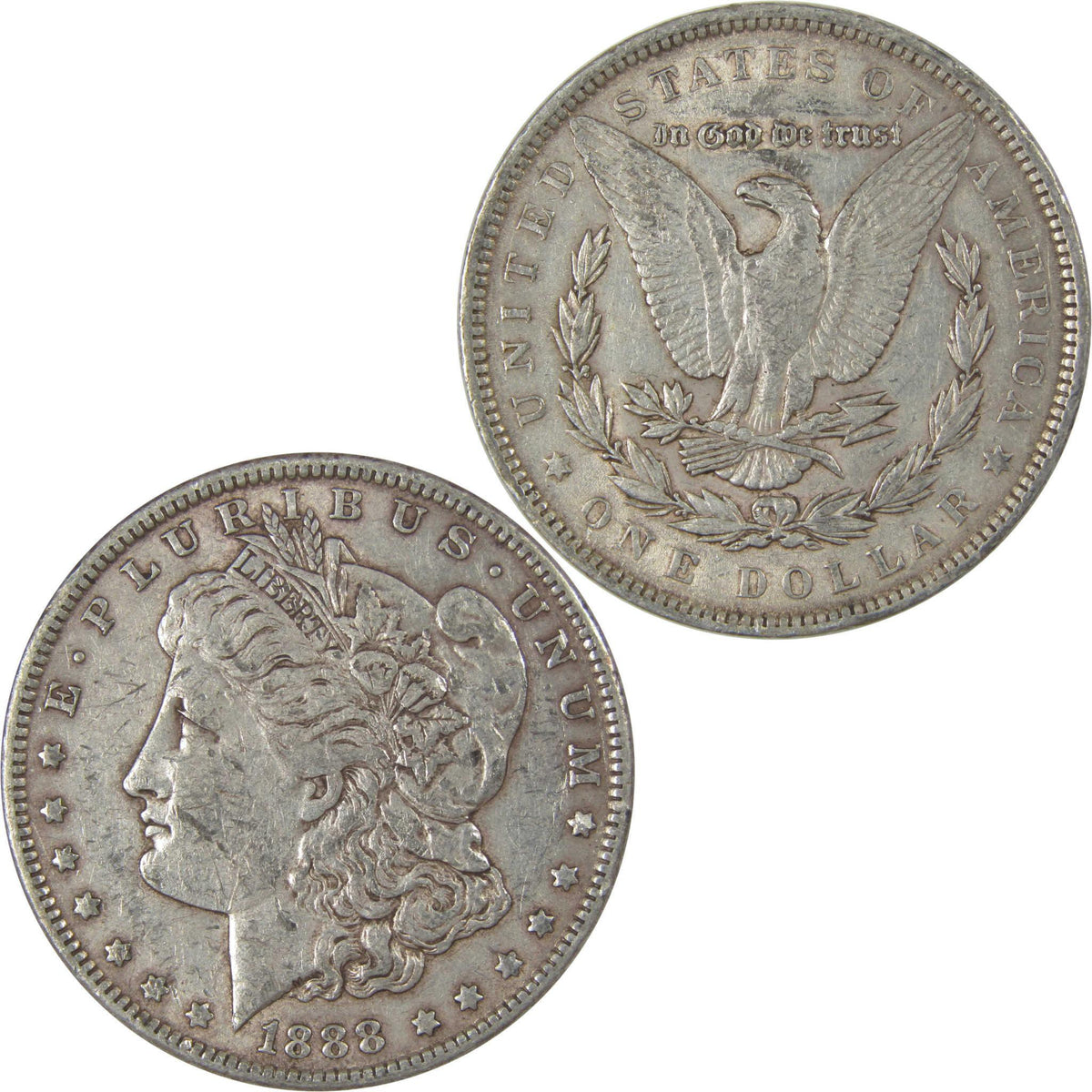 1888 Morgan Silver Dollar XF EF Extremely Fine $1 Coin SKU:I24279 - Morgan coin - Morgan silver dollar - Morgan silver dollar for sale - Profile Coins & Collectibles
