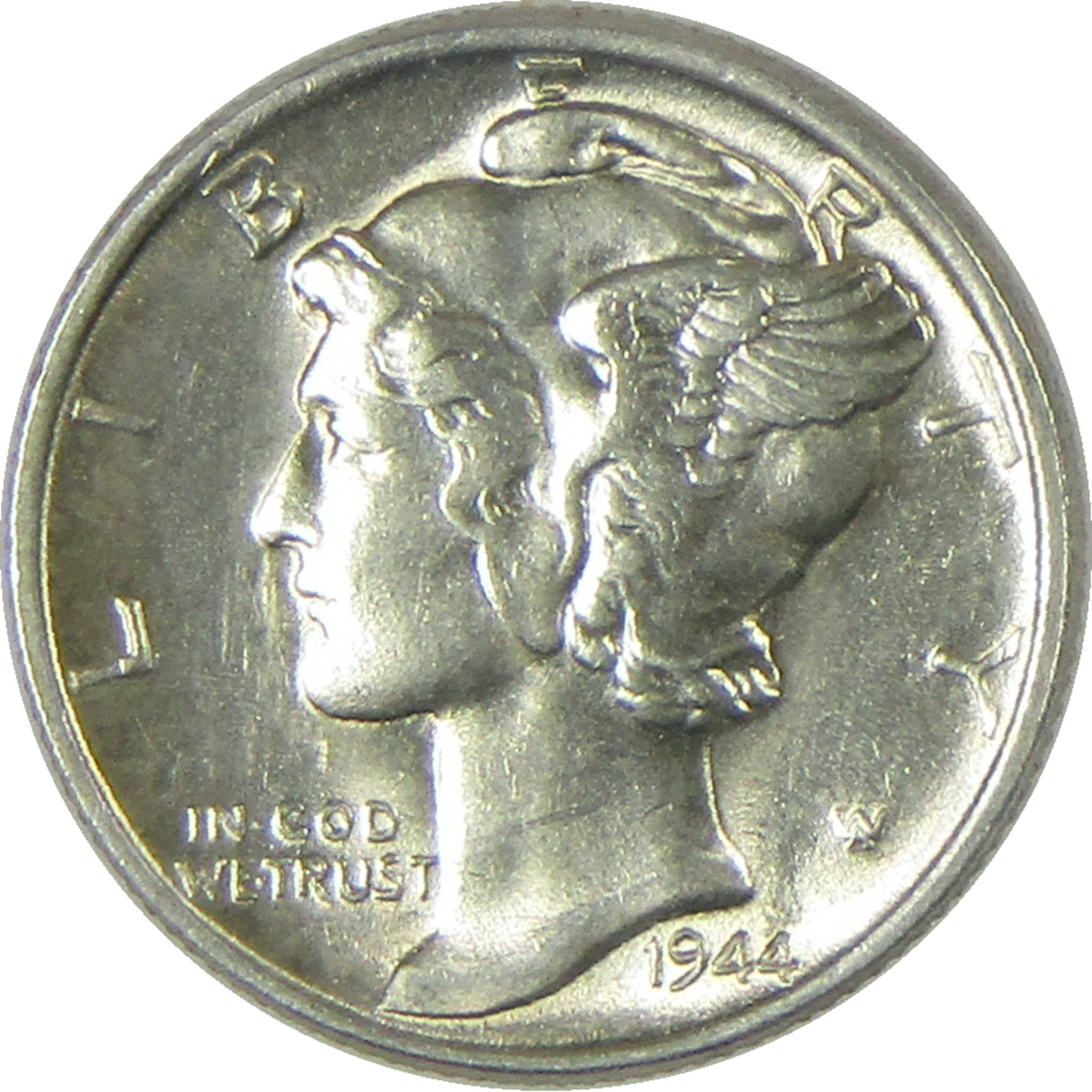 1944 Mercury Silver Dime AU About Uncirculated 10c Coin SKU:CP349