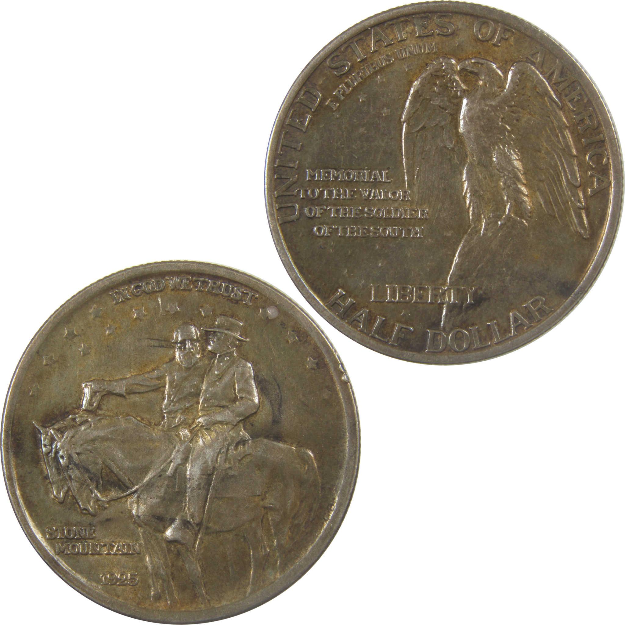 1925 Stone Mountain Commemorative Silver 50c AU About Unc SKU:I24671