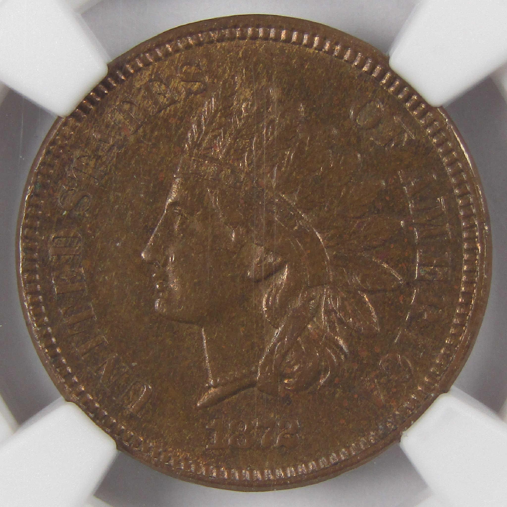1872 Indian Head Cent MS 63 BN NGC Penny Uncirculated 1c Coin