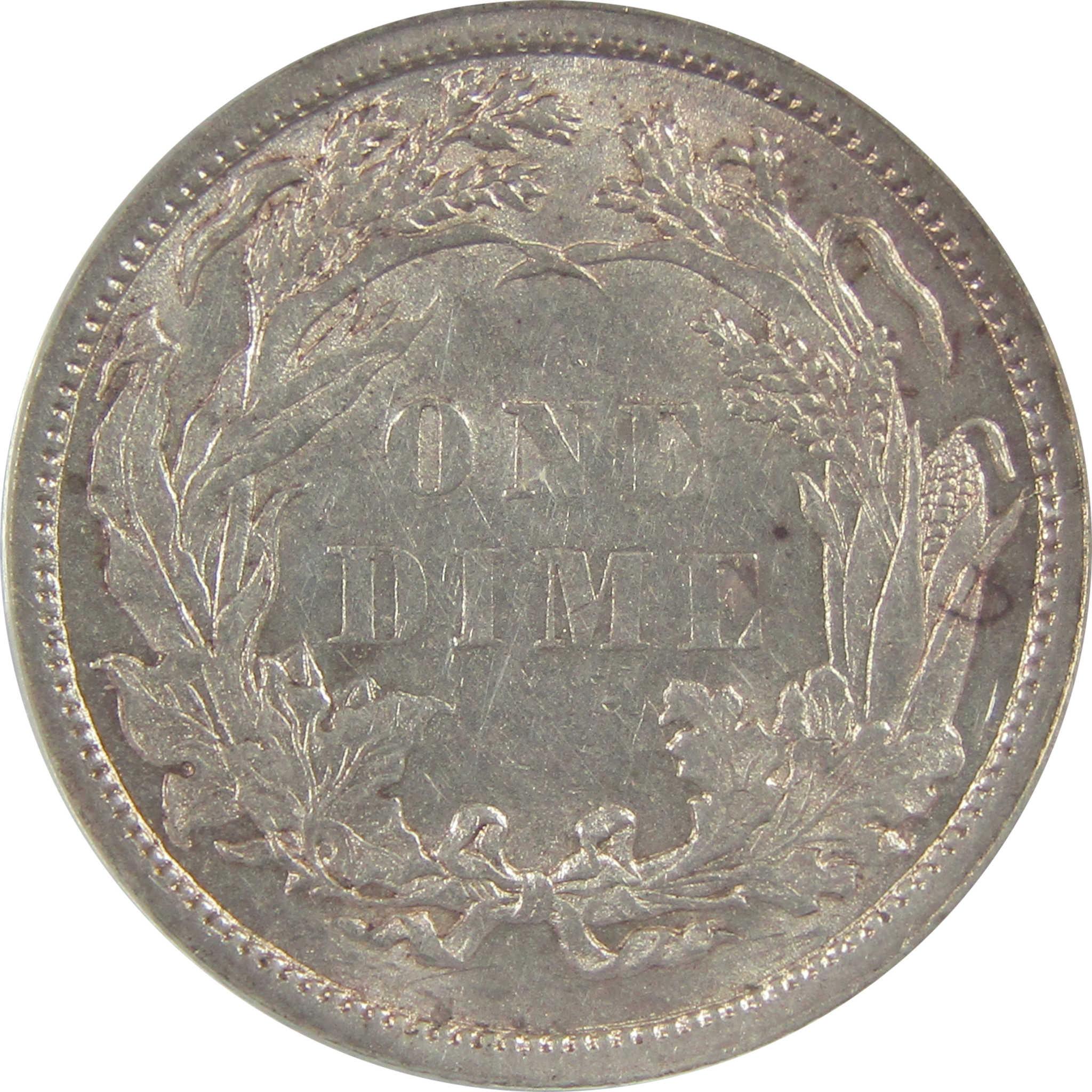 1885 Seated Liberty Dime AU 58 ANACS Silver 10c Coin SKU:CPC0795