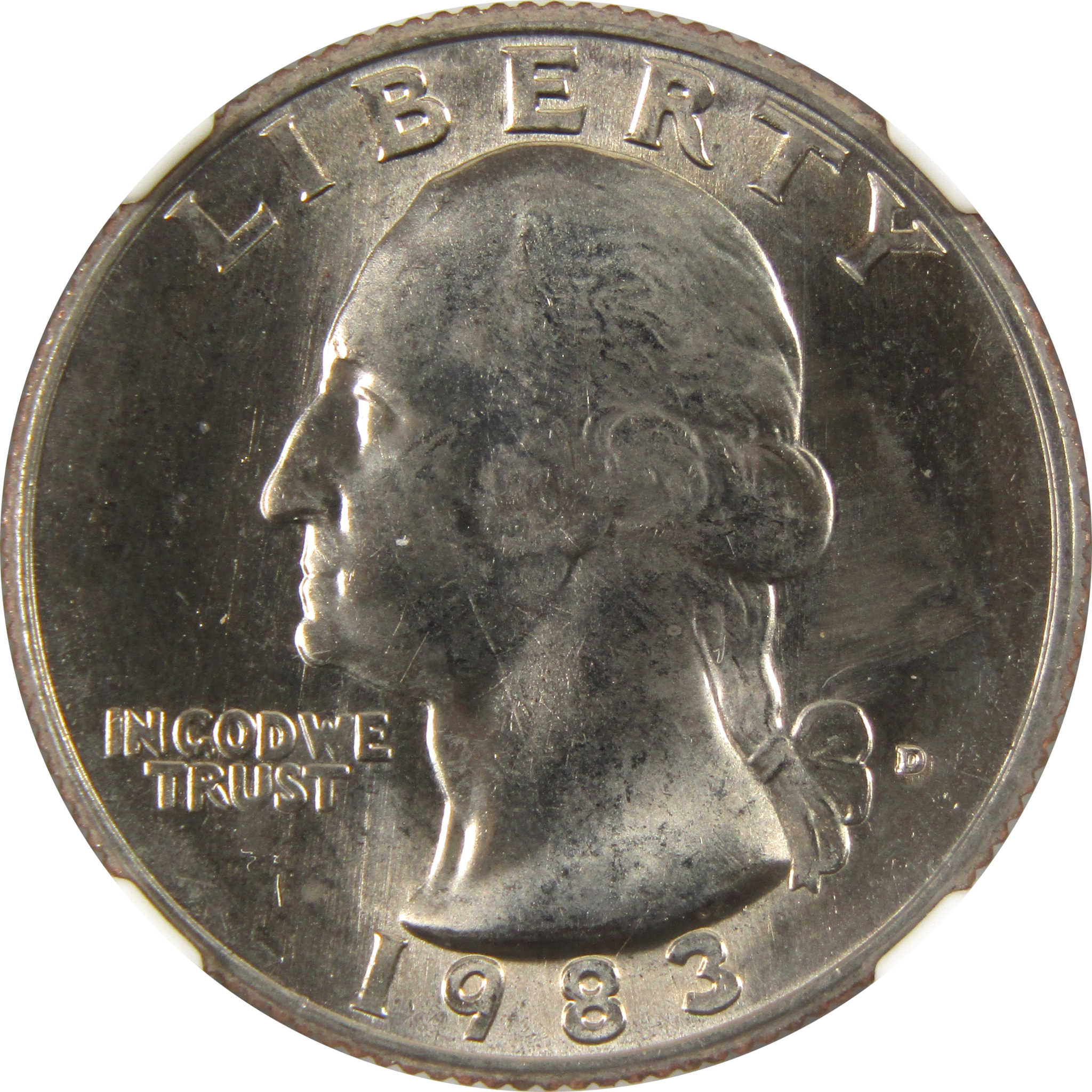 1983 D Washington Quarter MS 67 NGC Clad 25c Uncirculated SKU:I9566