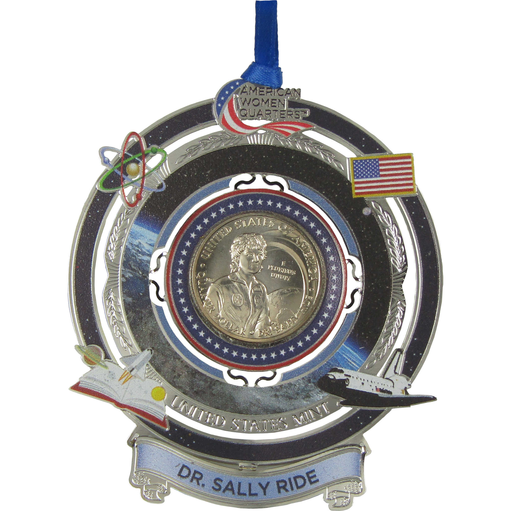2022 Sally Ride American Women Quarter Christmas Ornament OGP COA