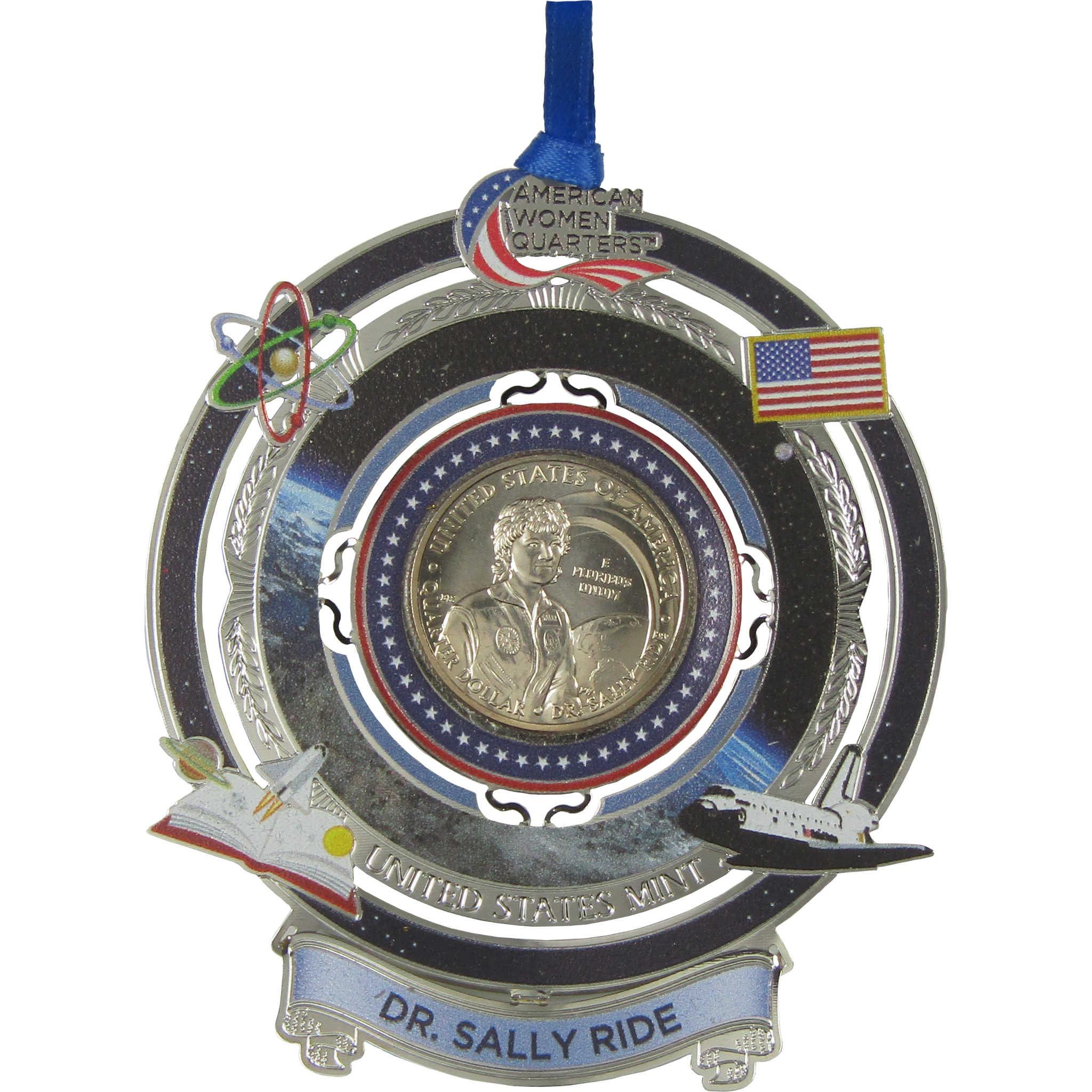 2022 Sally Ride American Women Quarter Christmas Ornament OGP COA