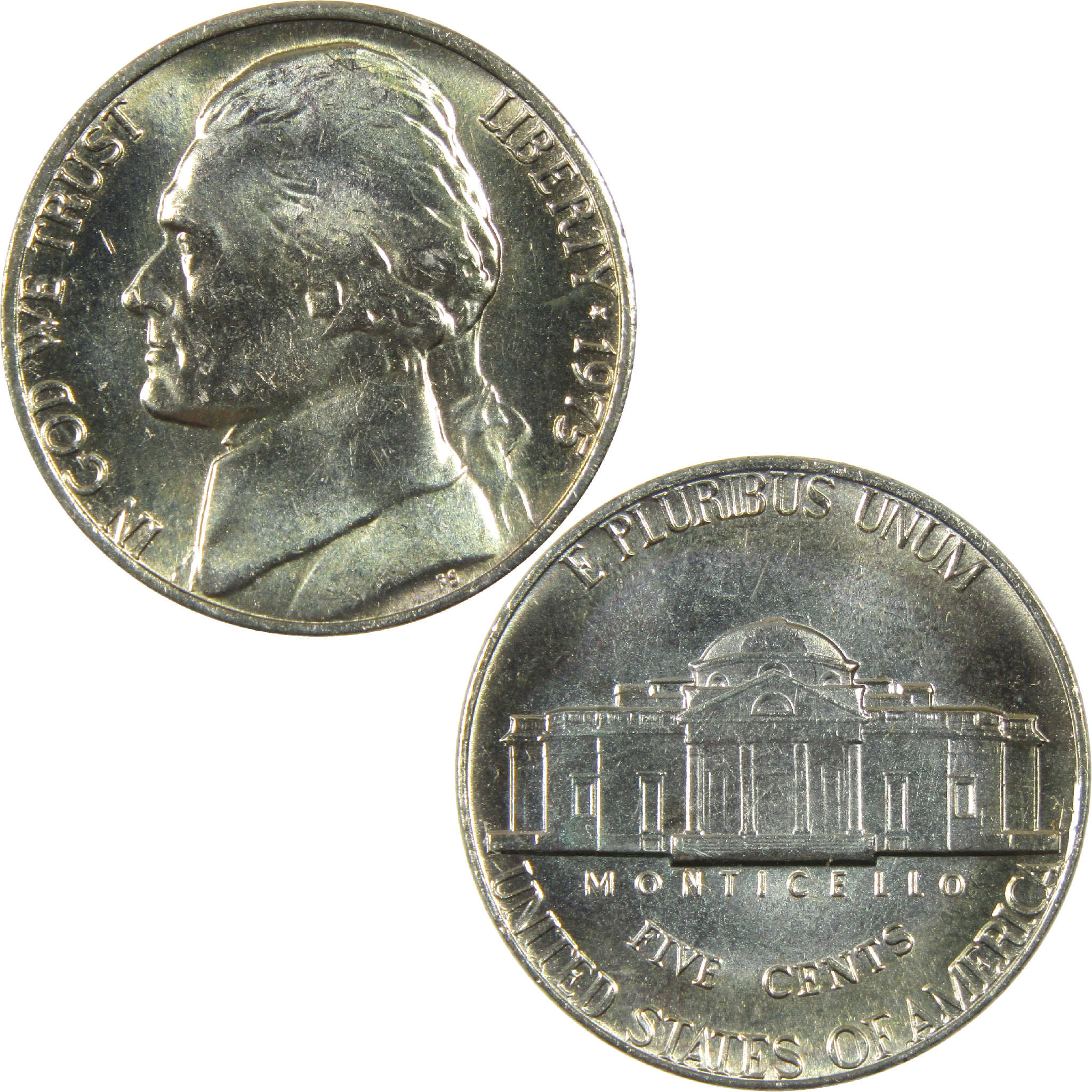 1975 Jefferson Nickel Uncirculated Mint State 5c Coin Collectible