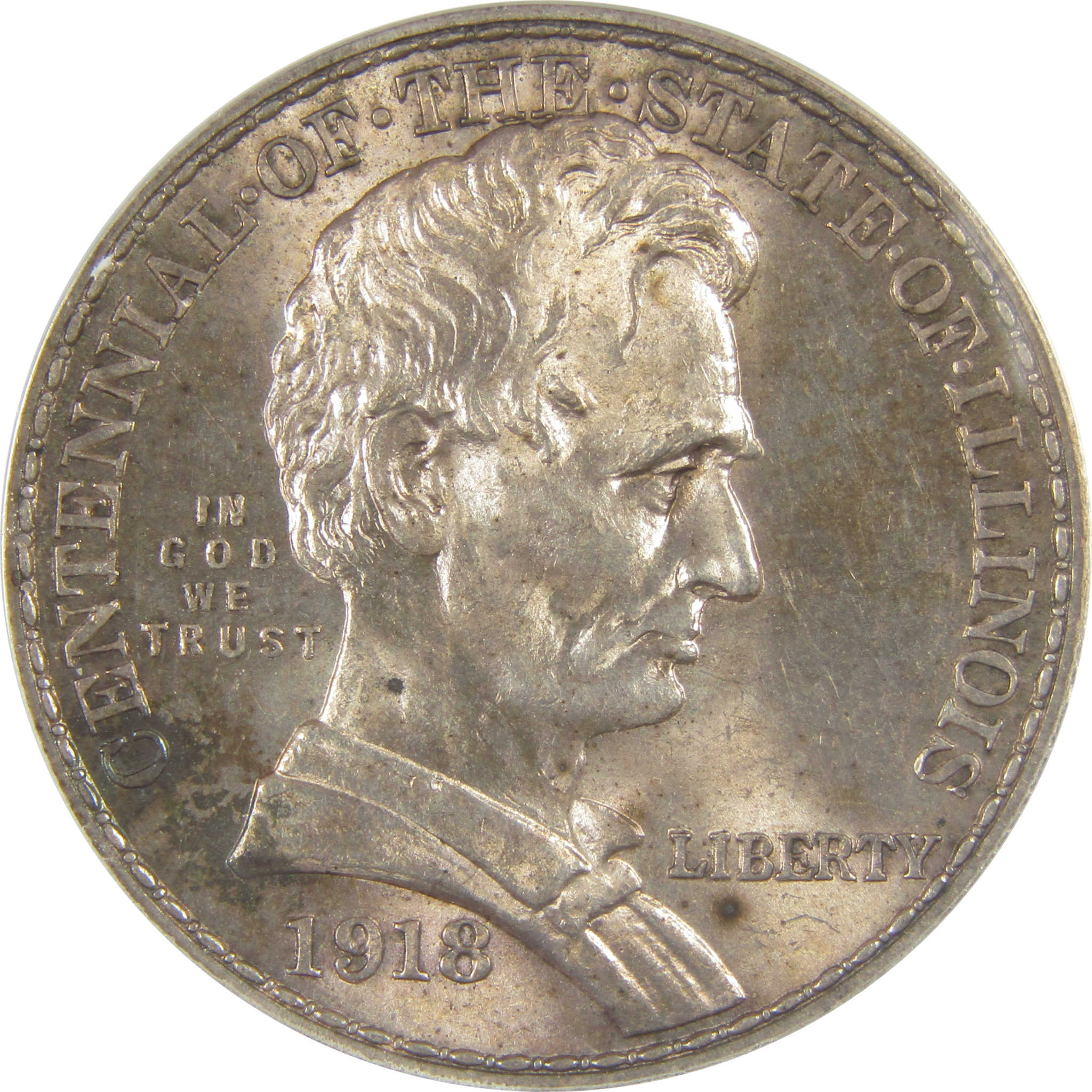 Lincoln Illinois Commemorative 50C 1918 MS 63 ANACS Silver SKU:CPC0821