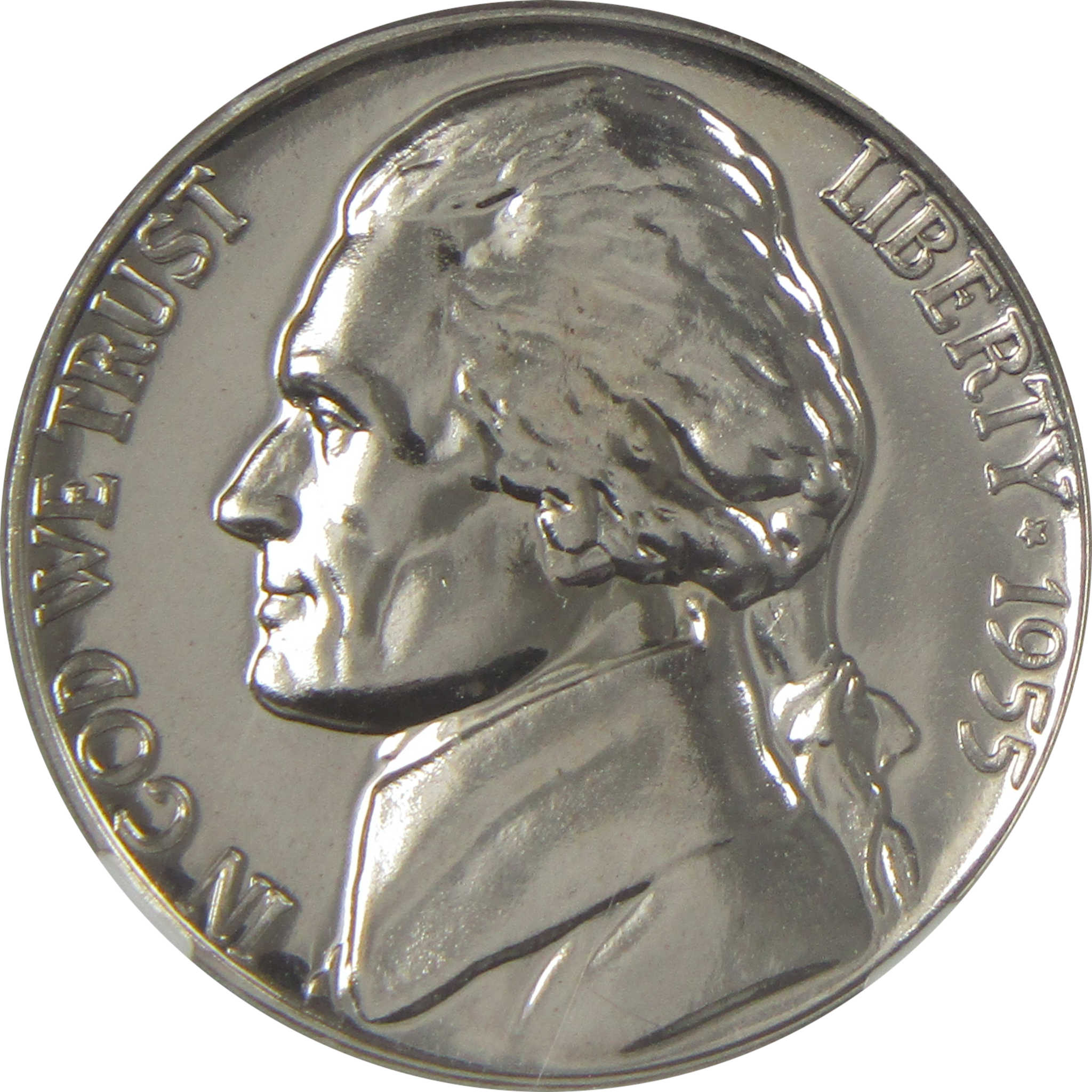 1955 Jefferson Nickel PF 66 NGC Proof 5c Coin SKU:I20633