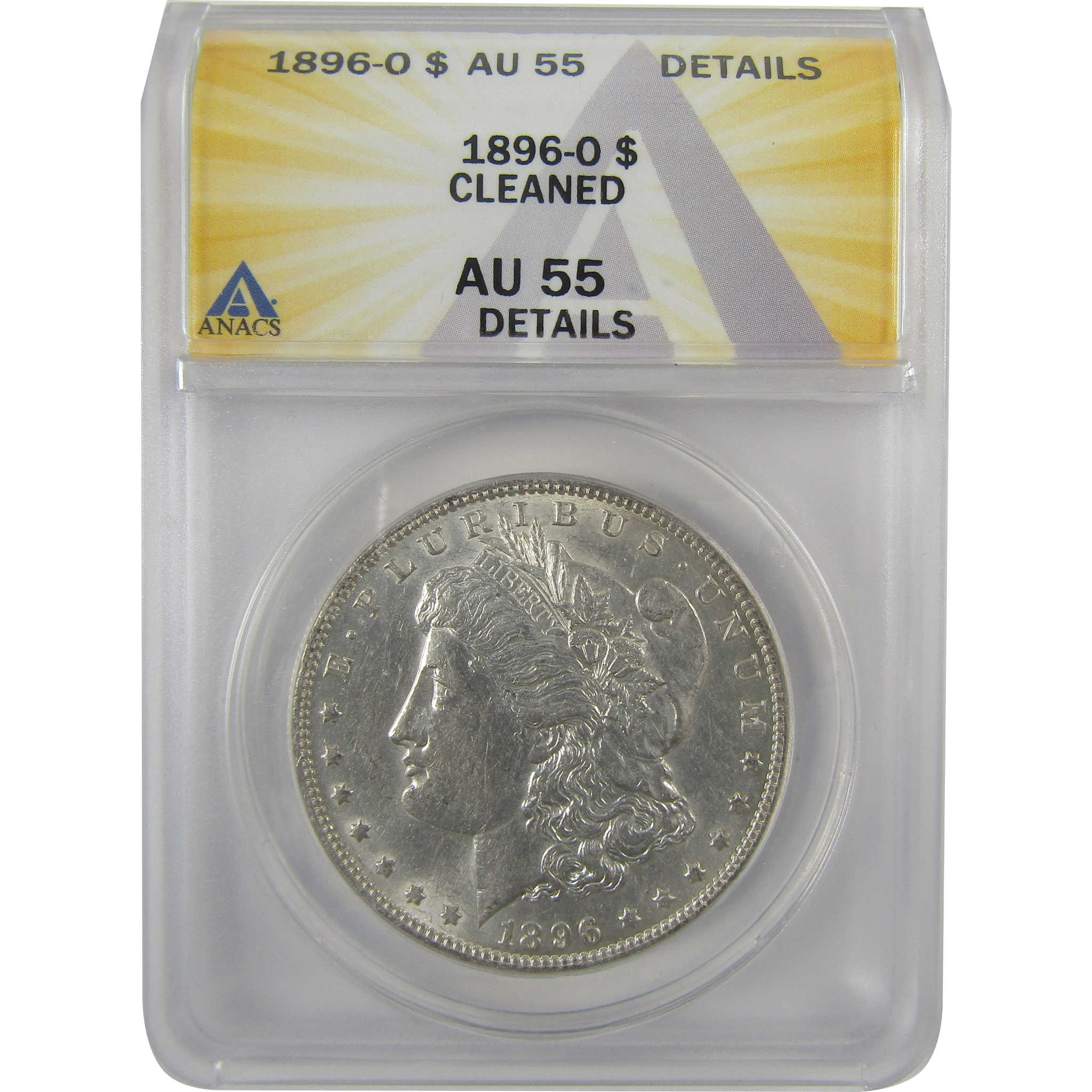 1896 O Morgan Dollar AU 55 Details ANACS Silver $1 Coin SKU:I18991 - Morgan coin - Morgan silver dollar - Morgan silver dollar for sale - Profile Coins & Collectibles