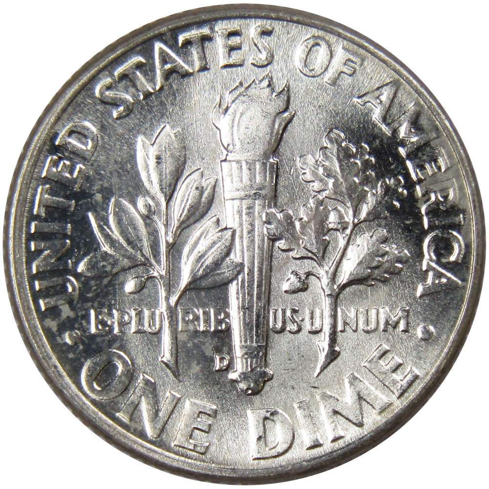 1960 D Roosevelt Silver Dime Uncirculated Mint State 10c Coin