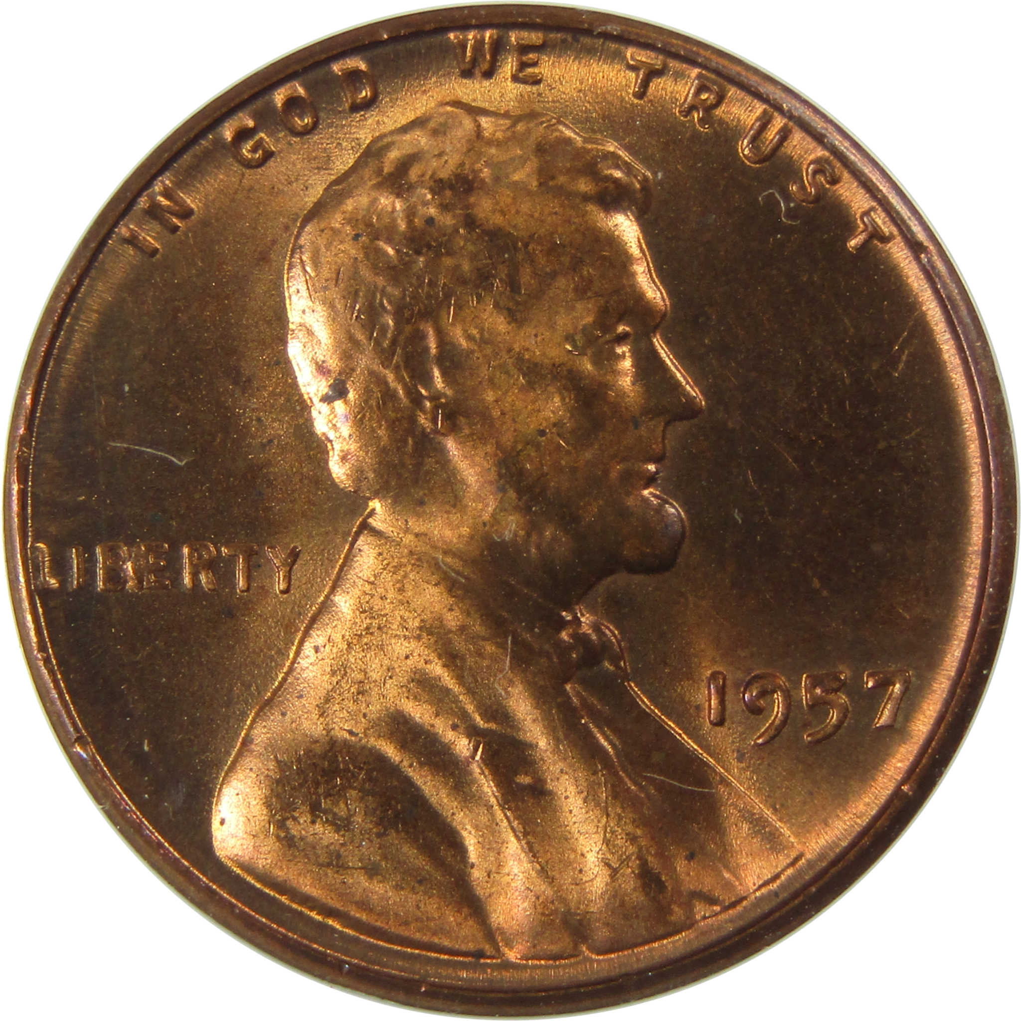 1957 BIE Variety Lincoln Wheat Cent MS 64 RB ANACS Penny SKU:CP795