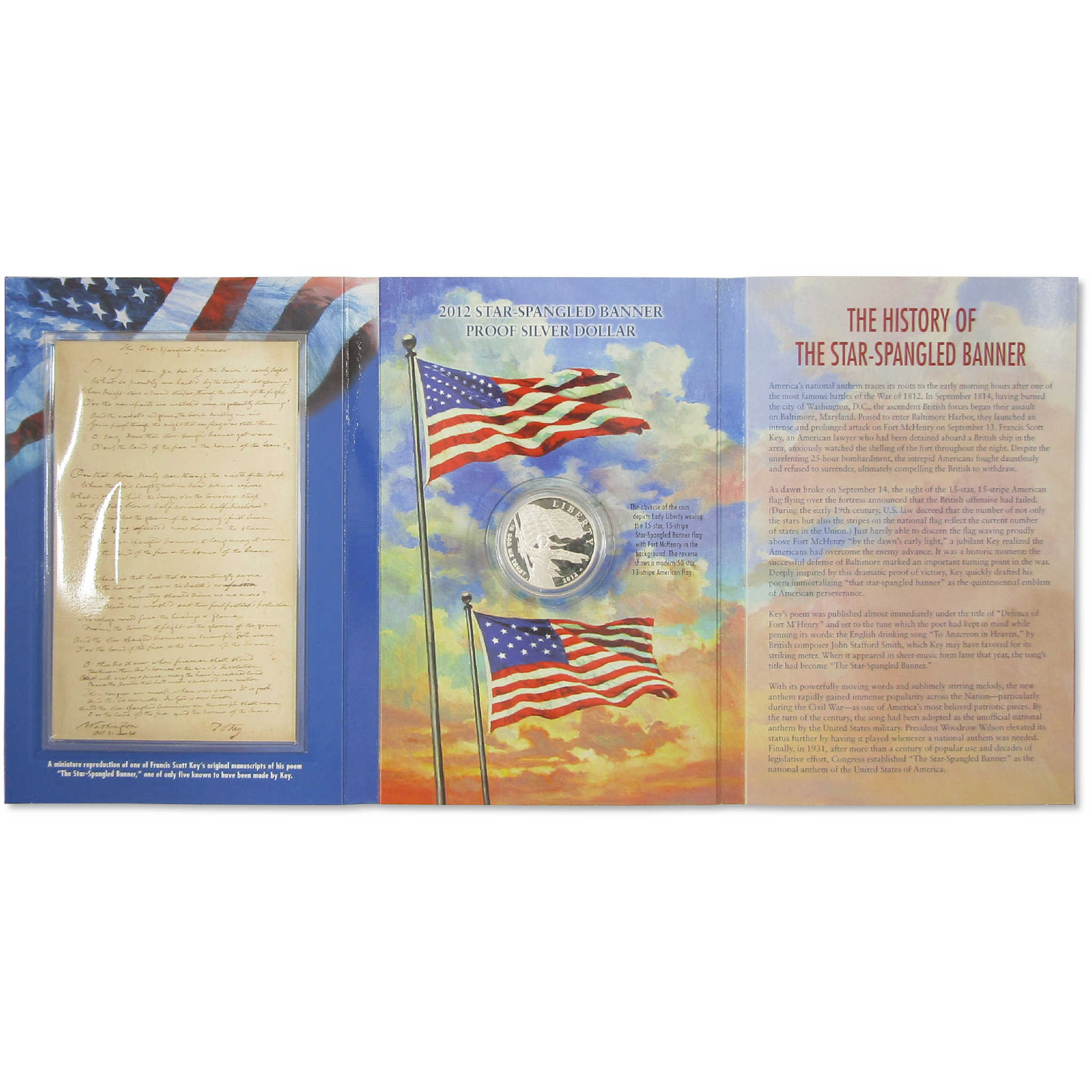 2012 Star-Spangled Banner Bicentennial Silver Dollar Set SKU:I10817