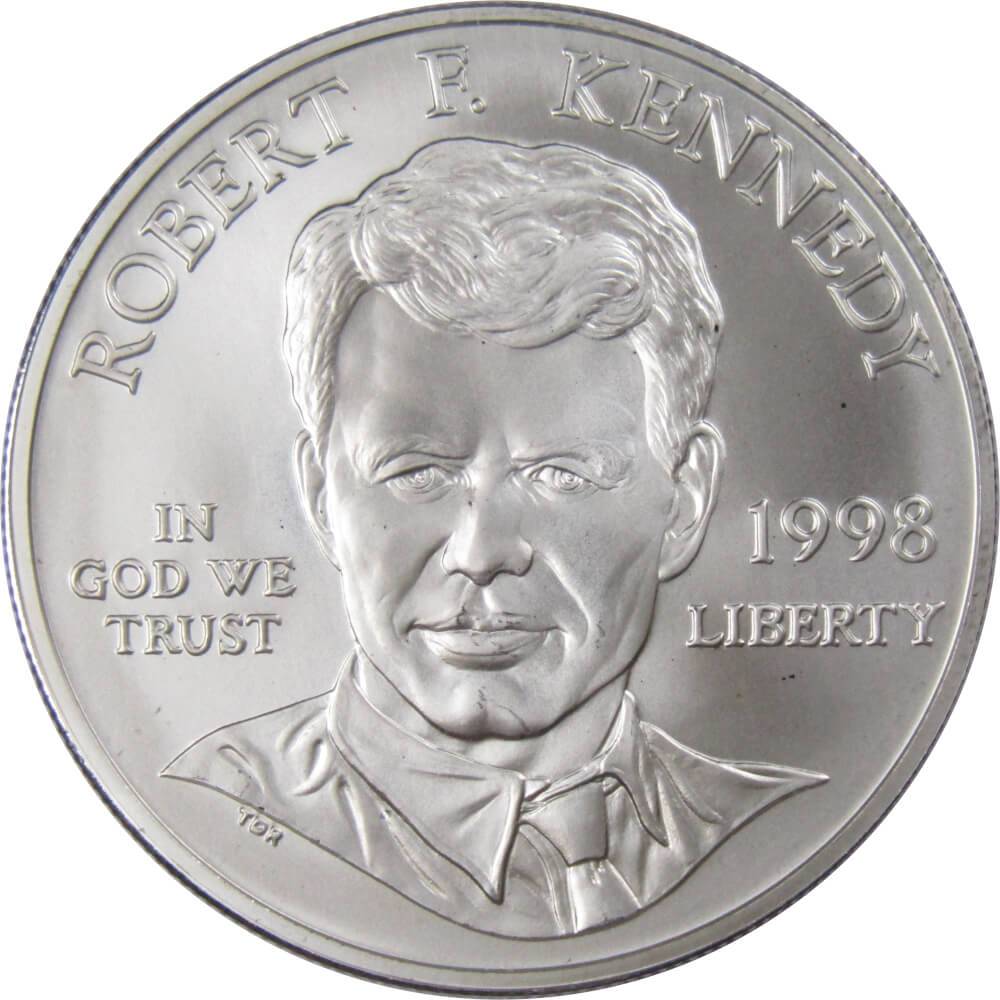Robert F. Kennedy Commemorative Dollar 1998 S BU Uncirculated Silver