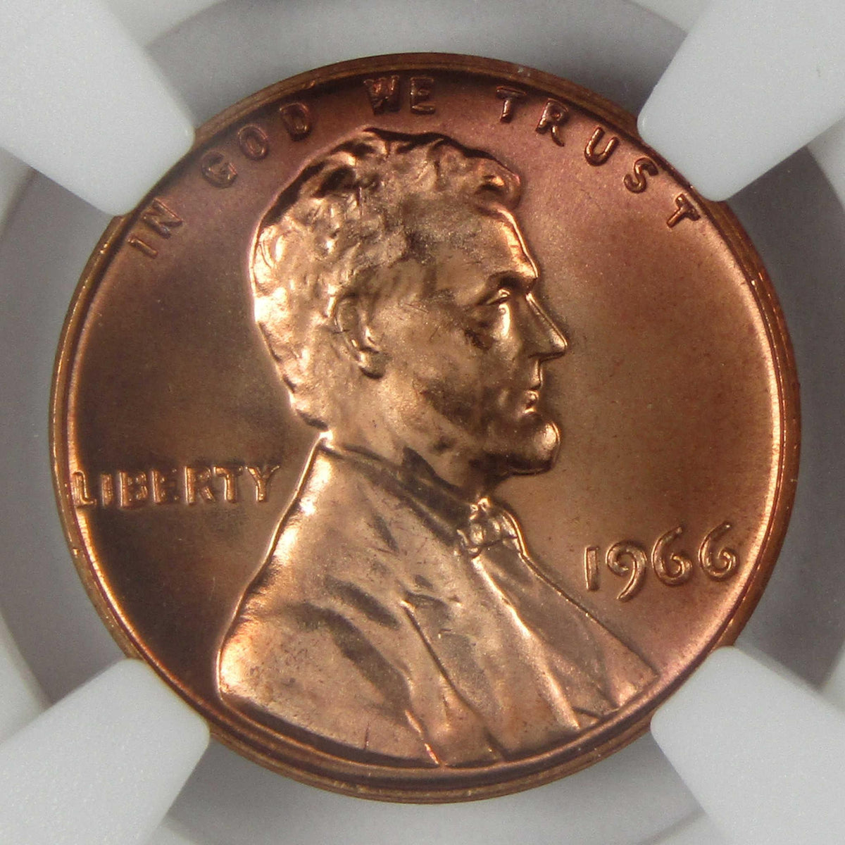 1966 SMS Lincoln Memorial Cent MS 68 RD NGC Uncirculated SKU:I27495